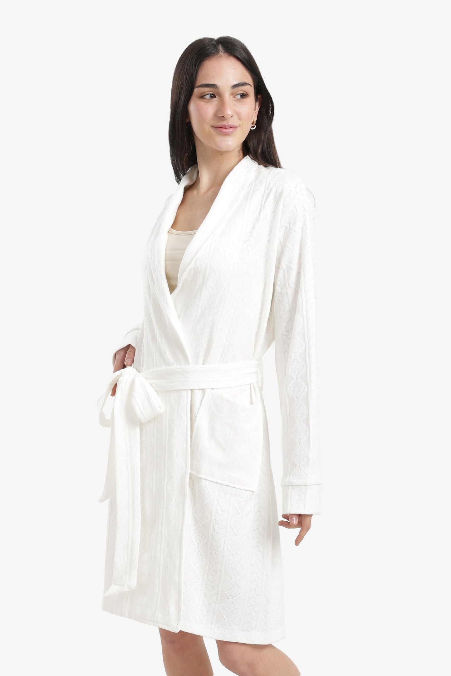 Self-Pattern Relaxed Robe