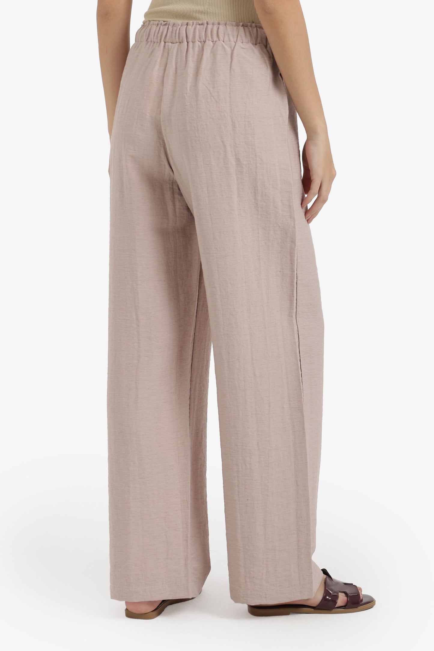 Wide-Leg Drawstring Pants