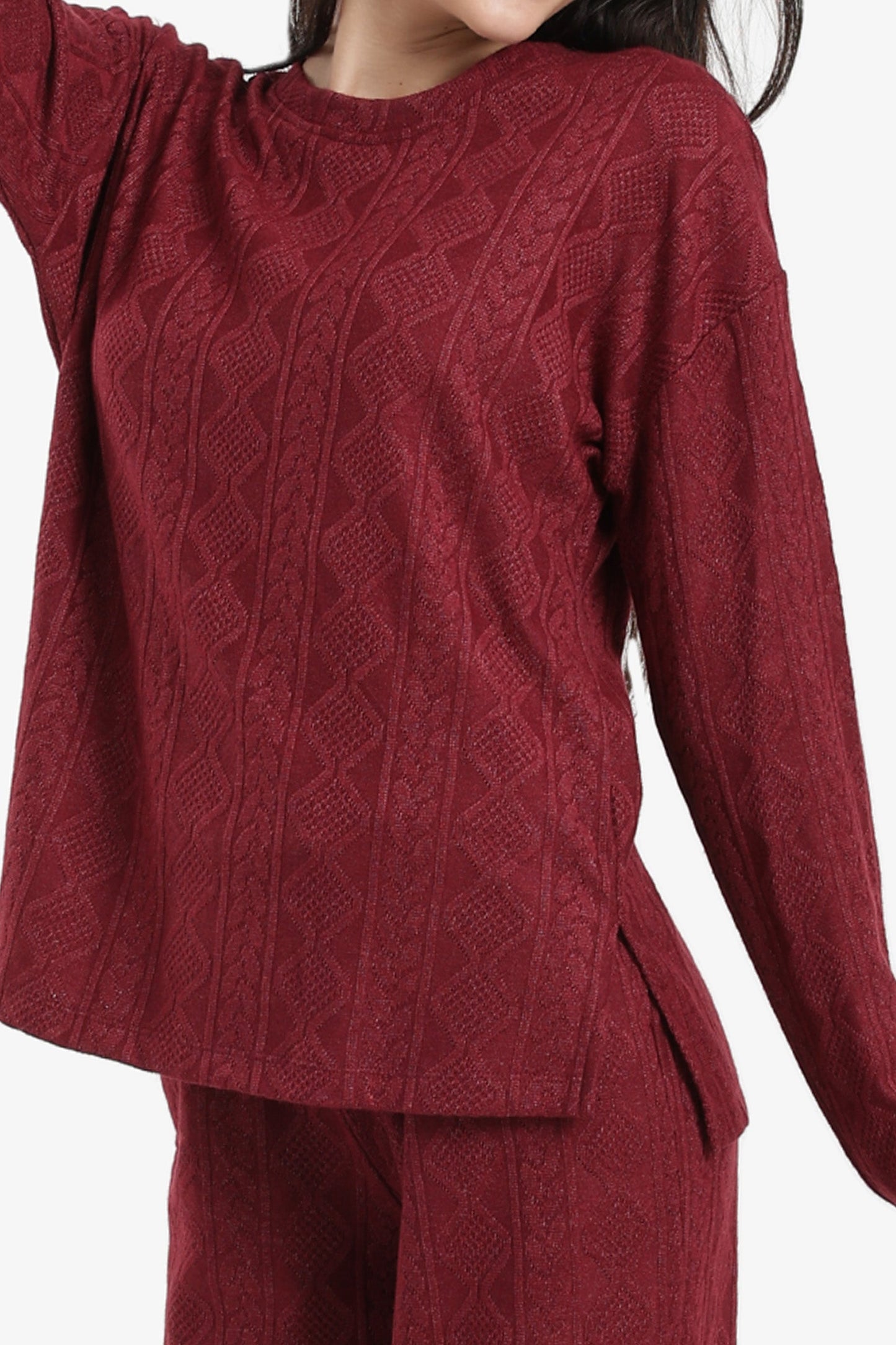 Self-Pattern Relaxed Pyjama Set