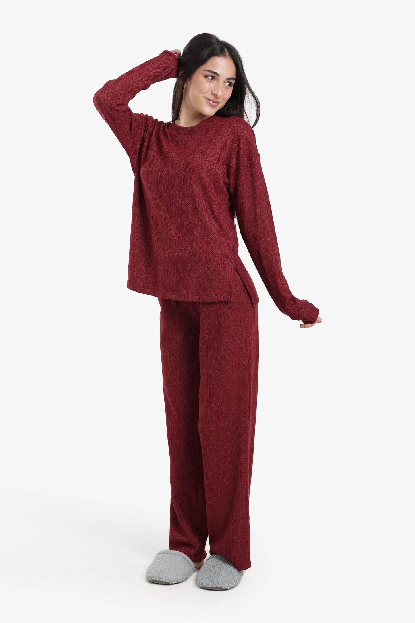 Self-Pattern Relaxed Pyjama Set