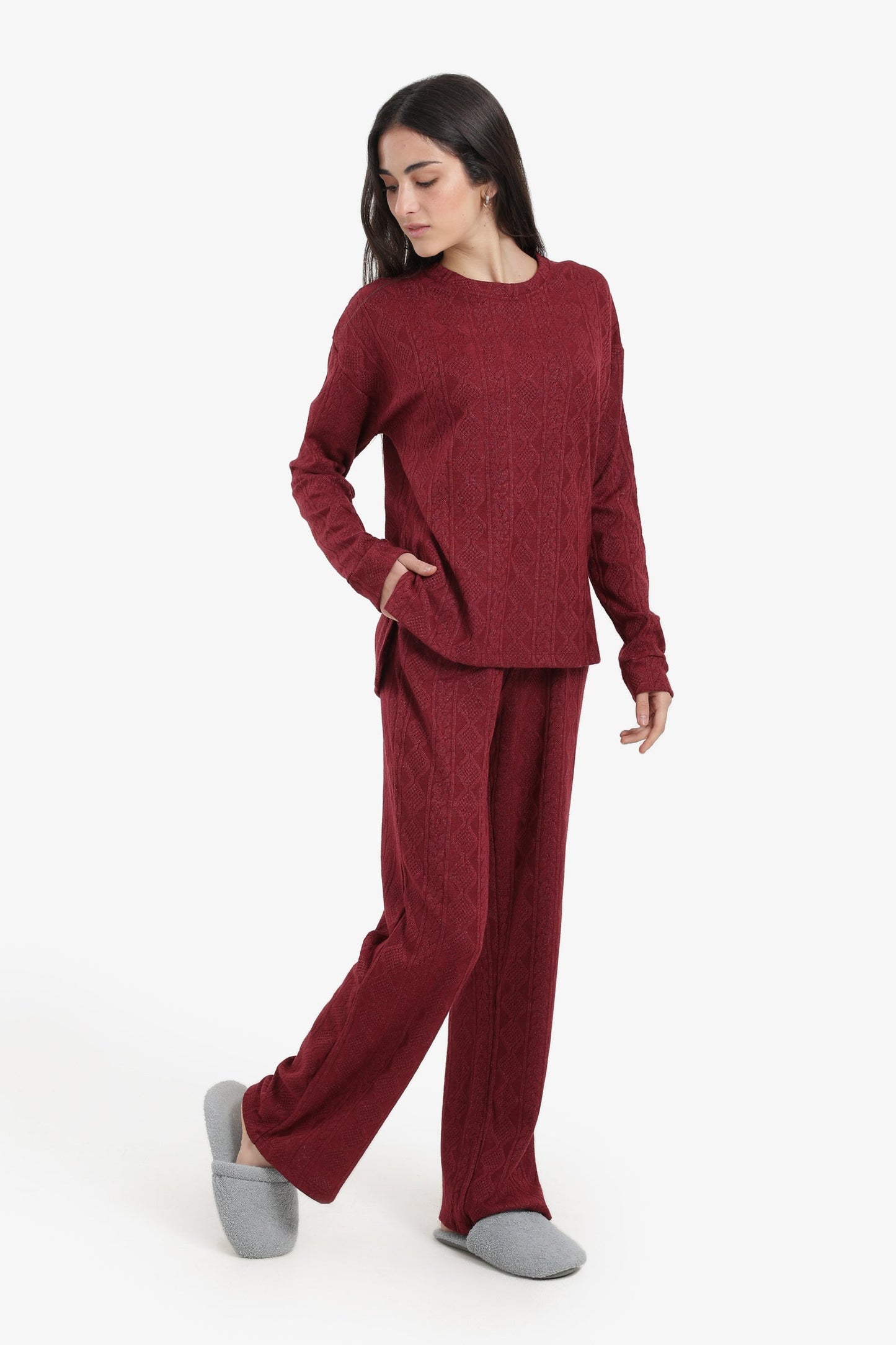 Self-Pattern Relaxed Pyjama Set