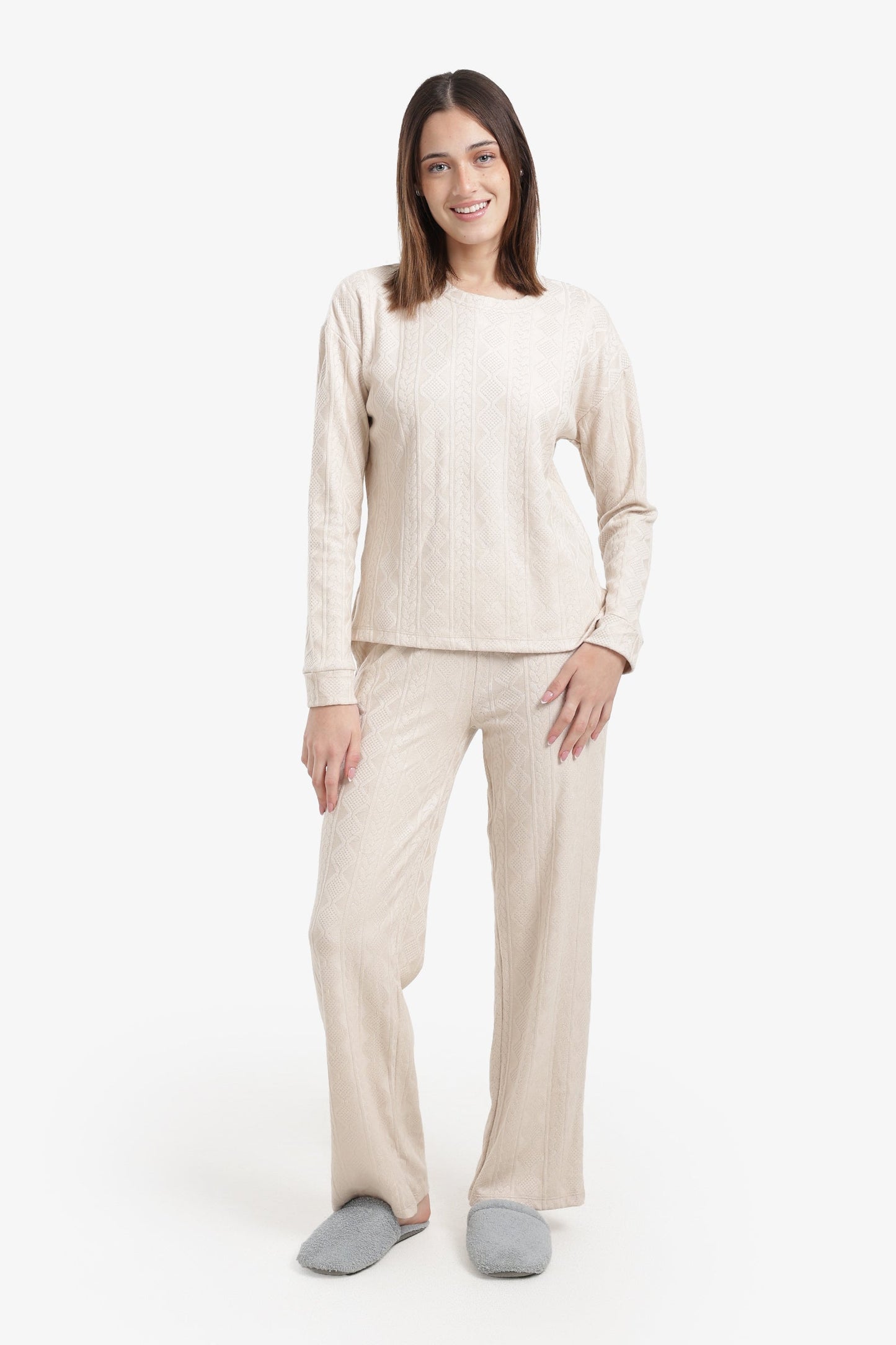 Self-Pattern Relaxed Pyjama Set