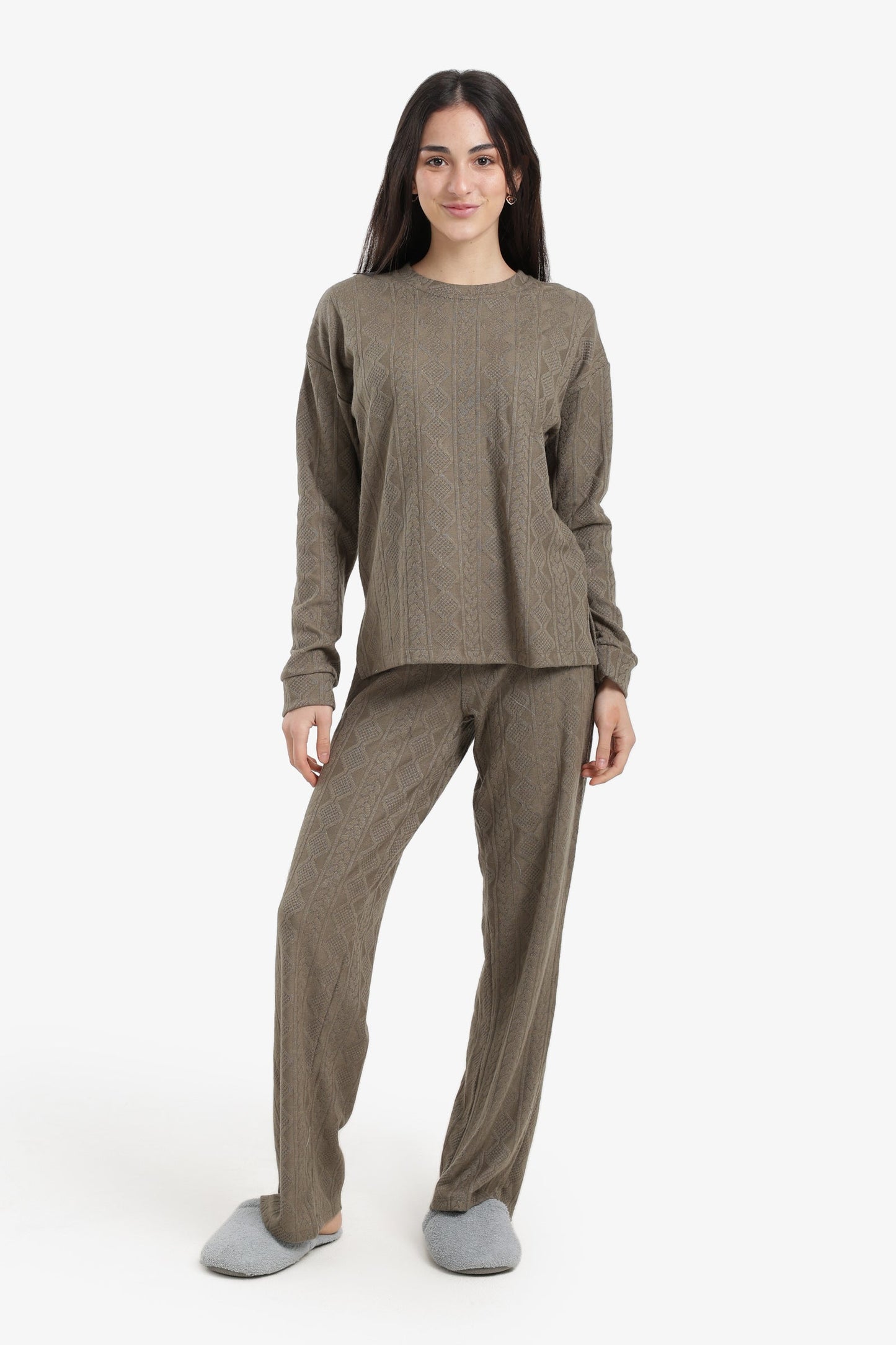 Self-Pattern Relaxed Pyjama Set