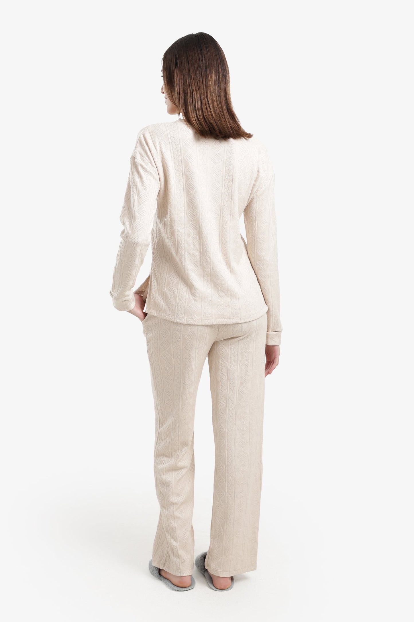 Self-Pattern Relaxed Pyjama Set