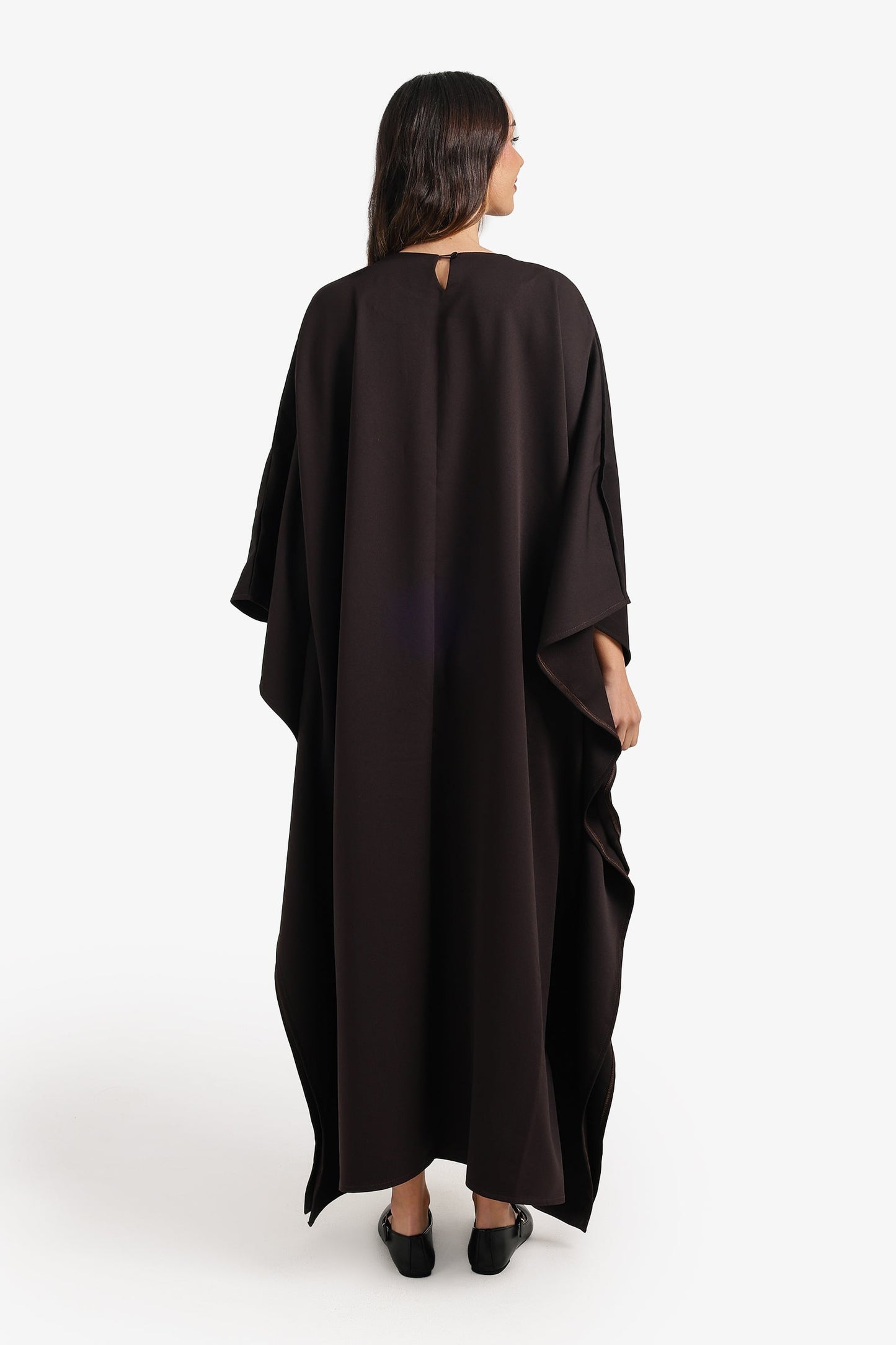 Shimmering Neckline Abaya