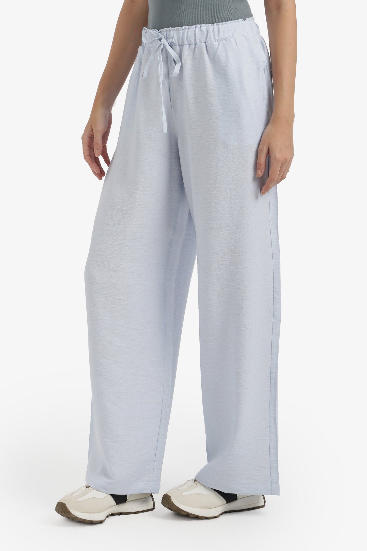 Wide-Leg Drawstring Pants