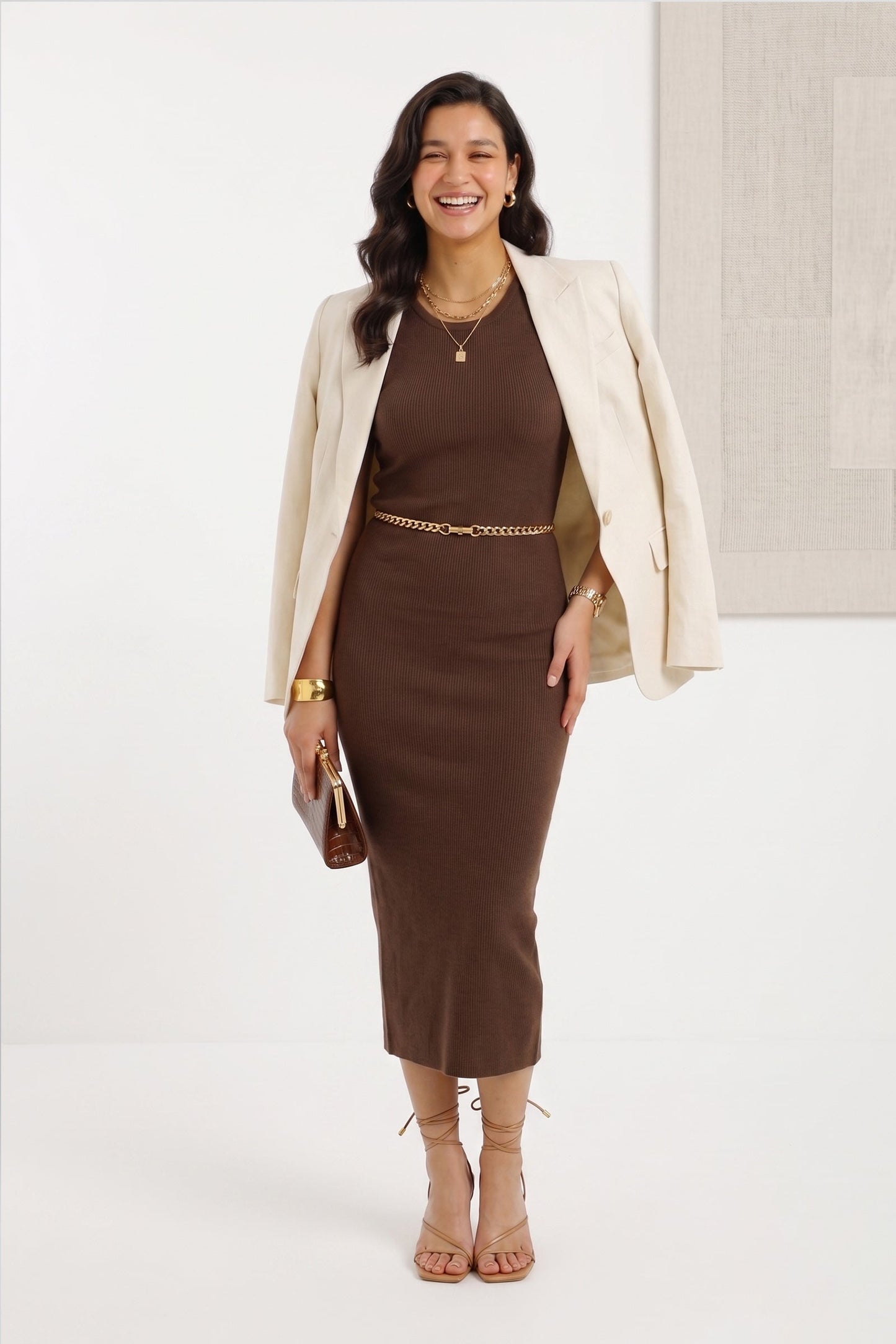 Ribbed Sleeveless Lounge Dress