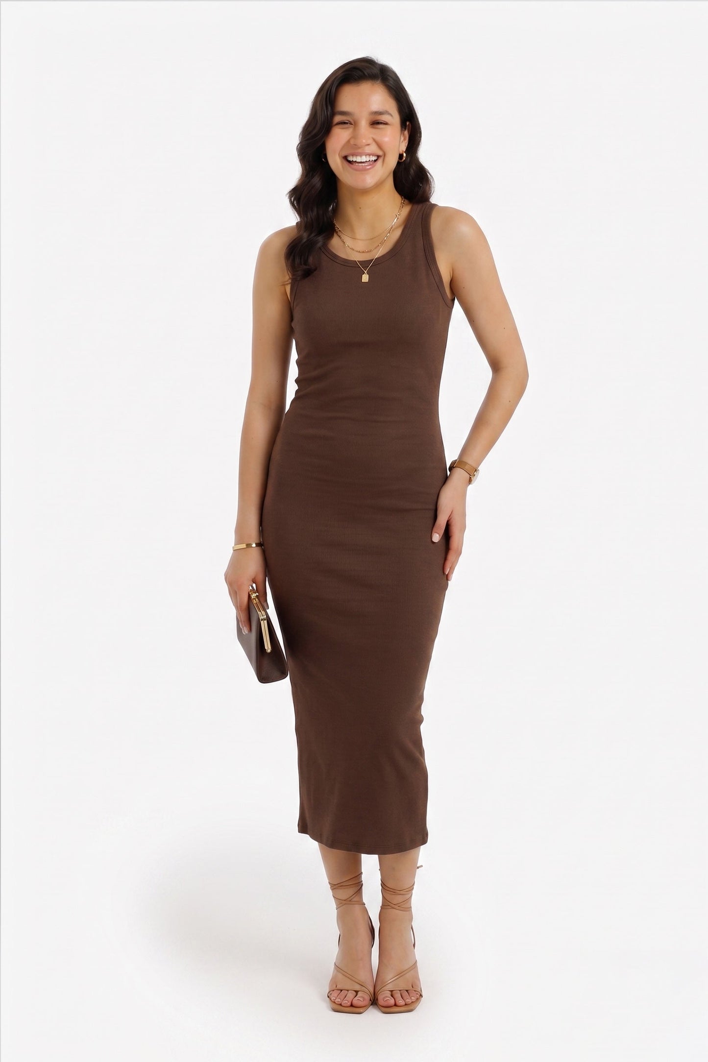 Ribbed Sleeveless Lounge Dress