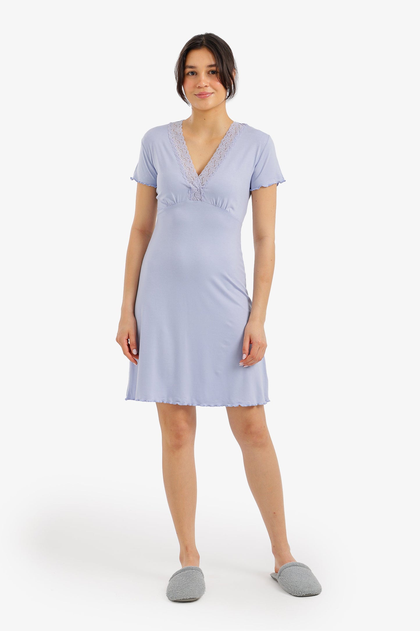 Lace V-Neck Nightgown