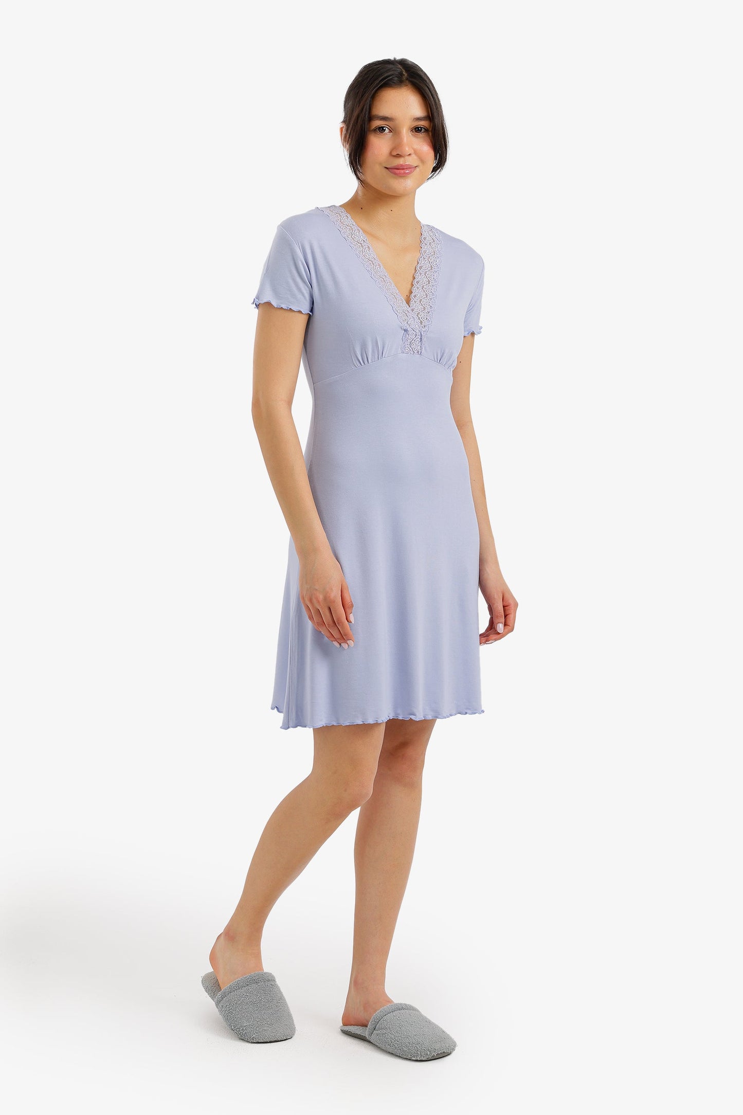 Lace V-Neck Nightgown
