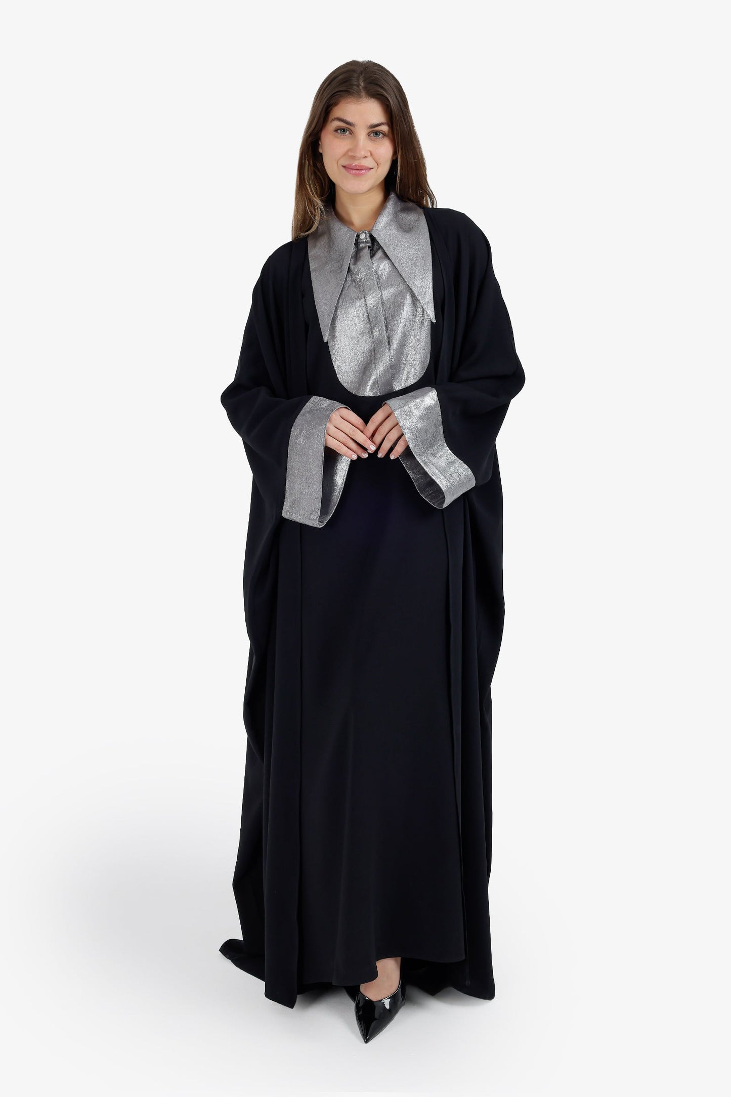Contrast Cuff Maxi Cardigan