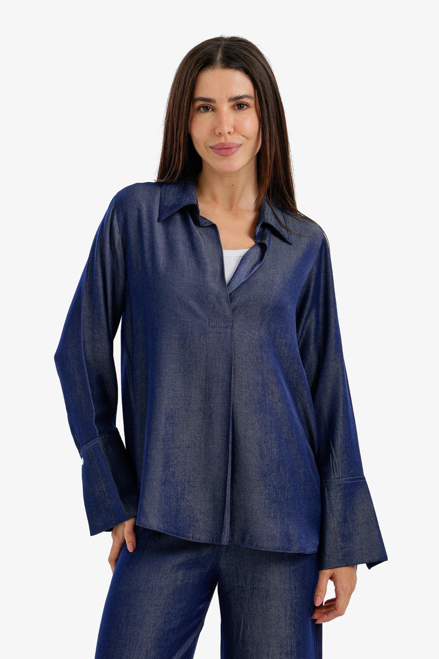 Relaxed High-Low Blouse