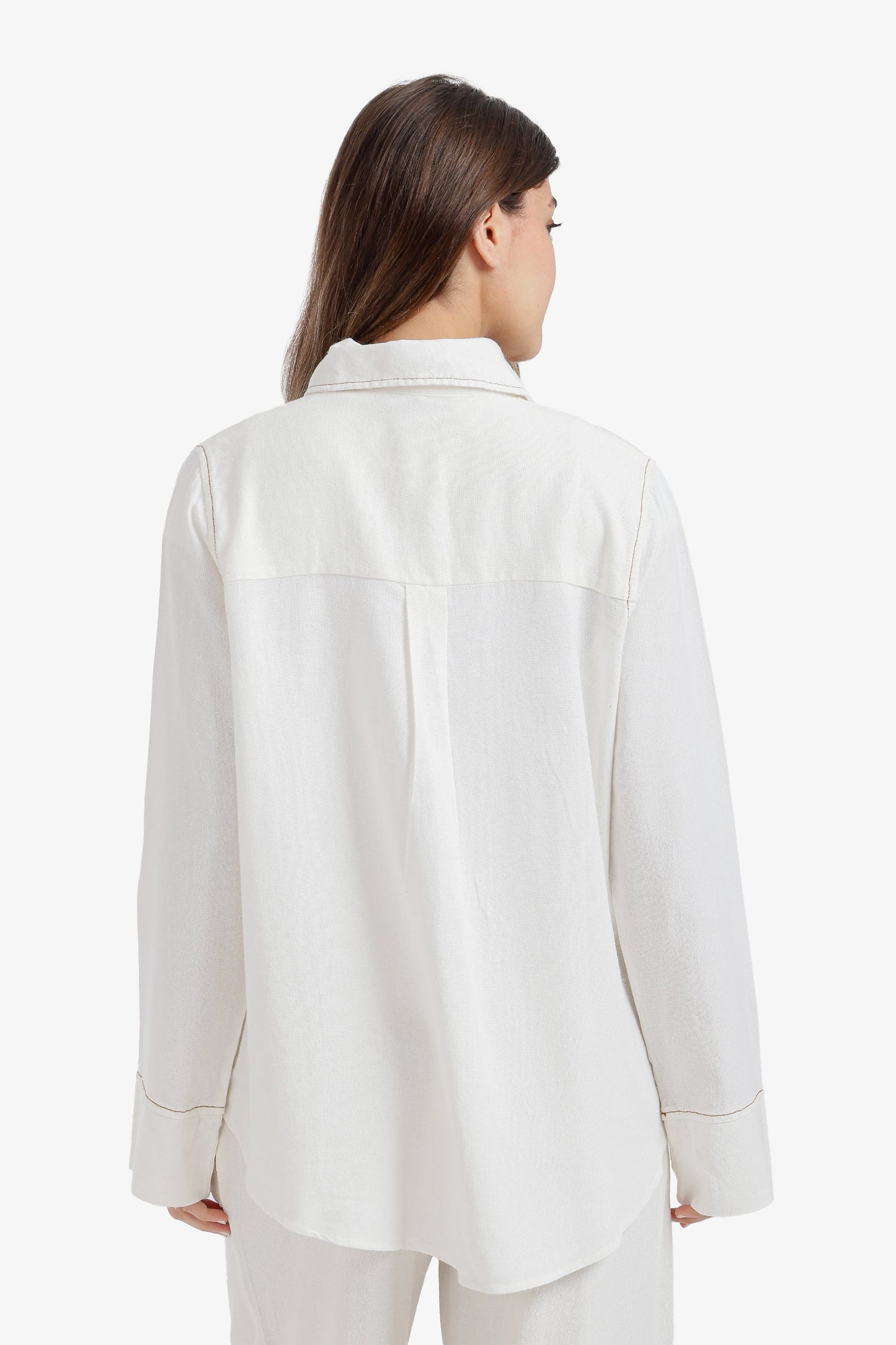 Contrast-Stitch Utility Shirt