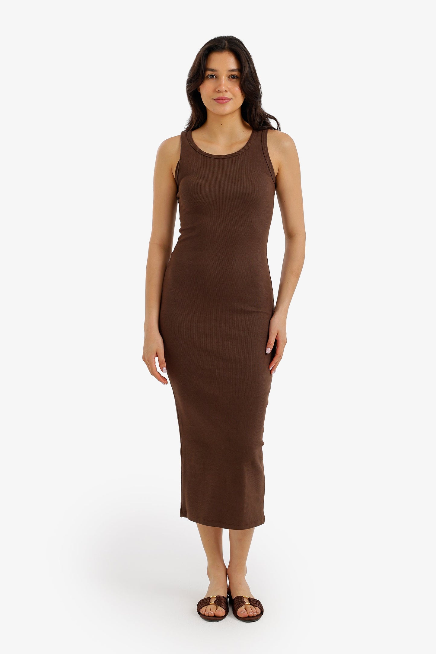 Ribbed Sleeveless Lounge Dress