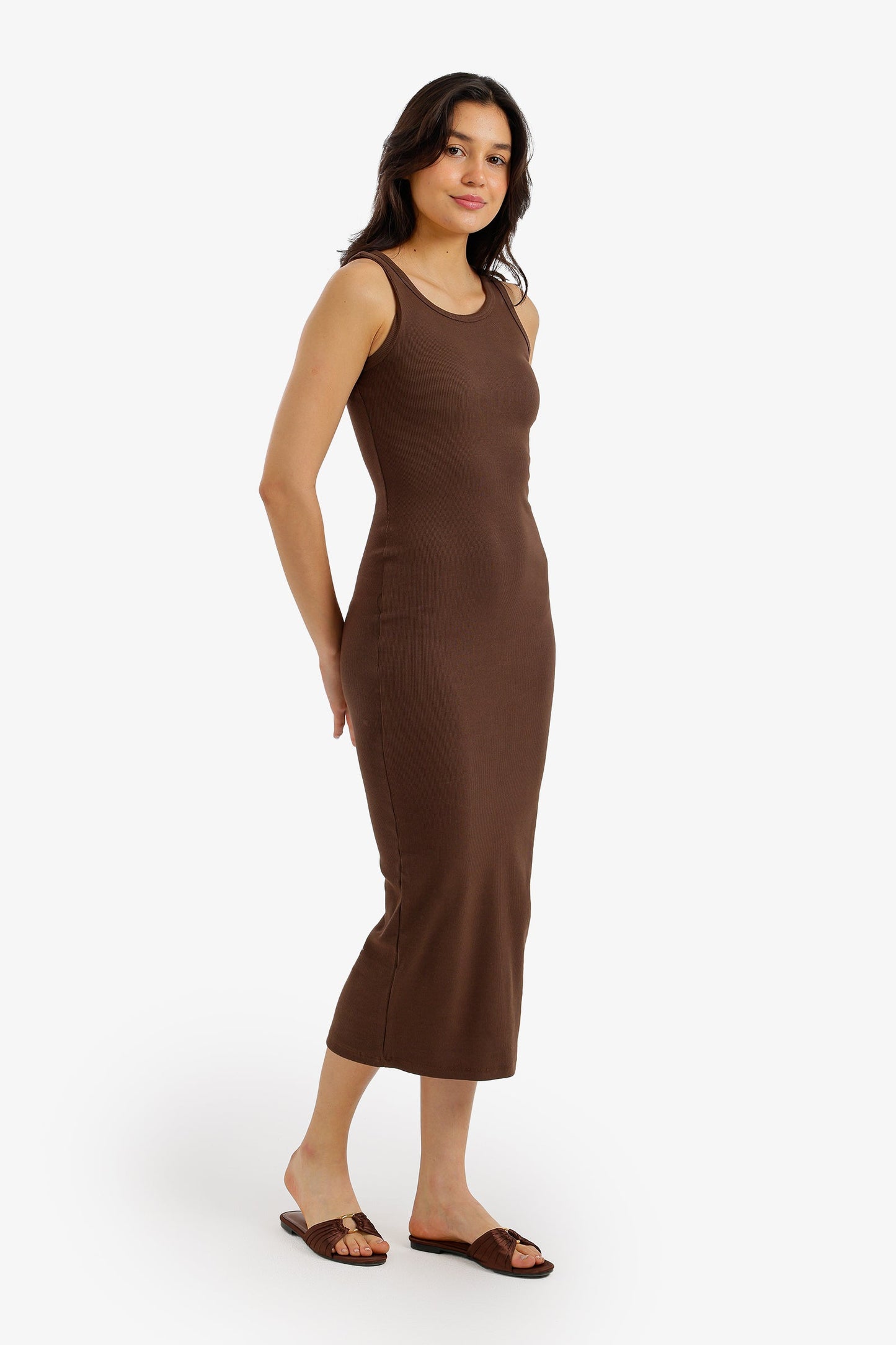 Ribbed Sleeveless Lounge Dress