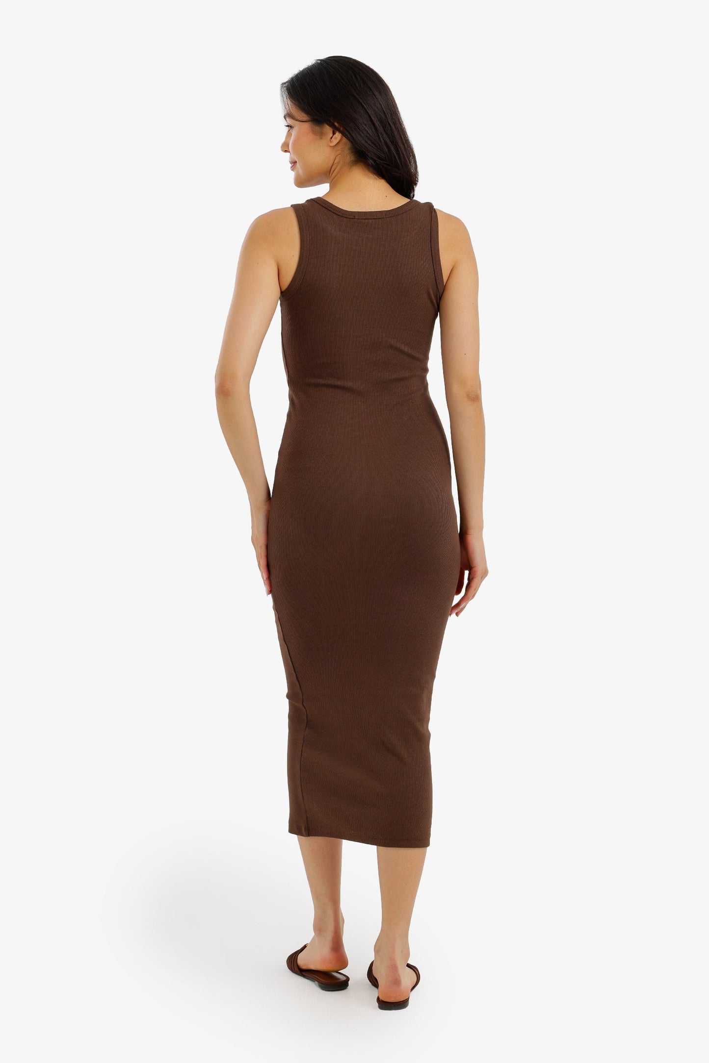 Ribbed Sleeveless Lounge Dress