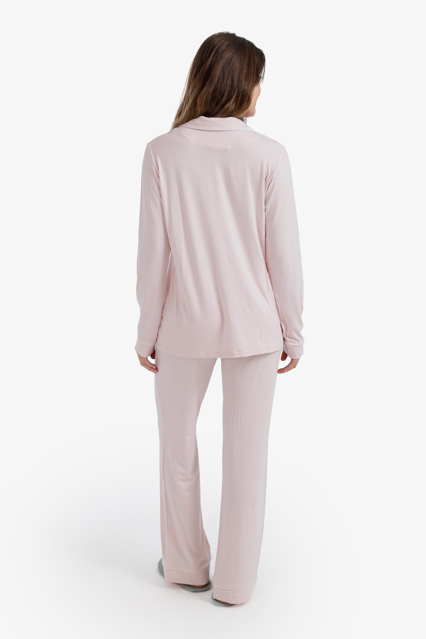 Contrast-Pipe Pyjama Set