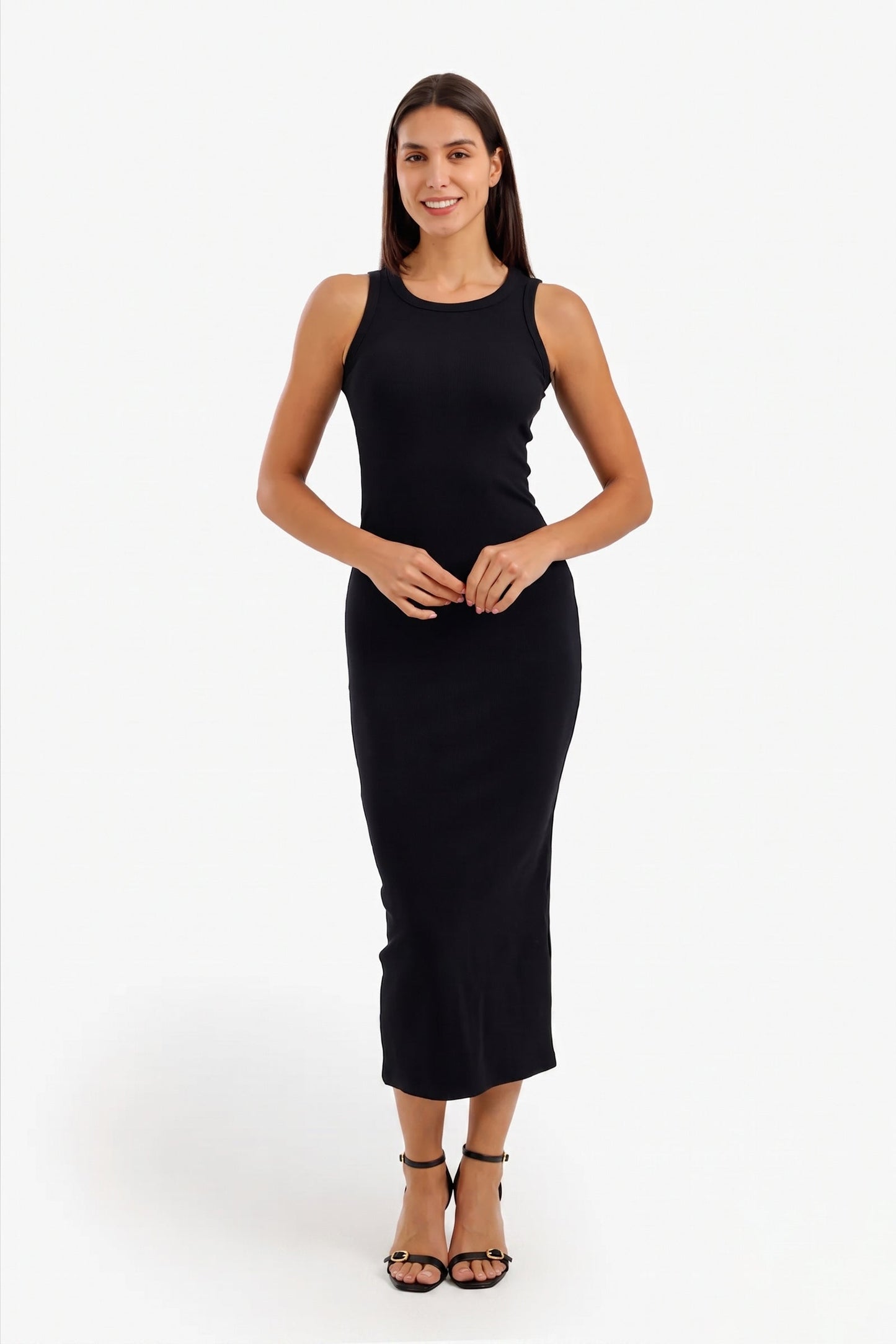 Ribbed Sleeveless Lounge Dress