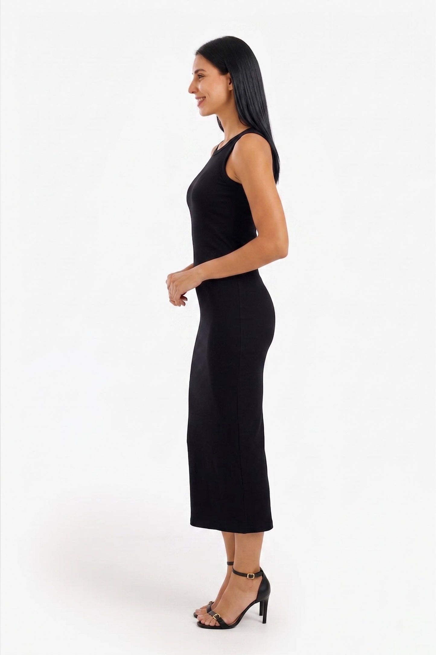 Ribbed Sleeveless Lounge Dress