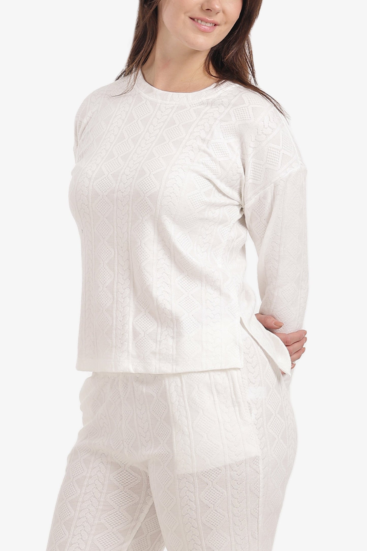 Self-Pattern Relaxed Pyjama Set