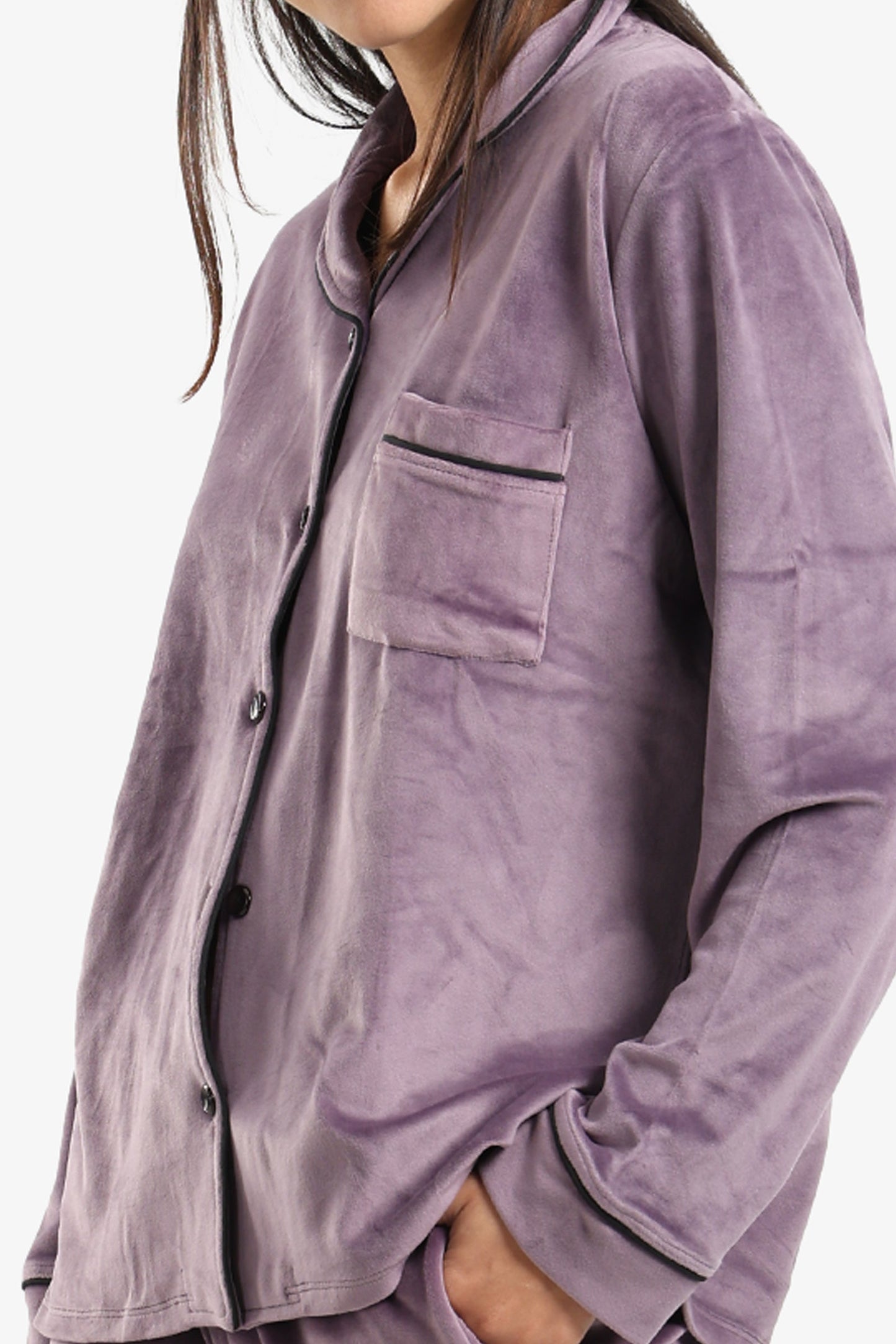 Piping Velvet Pyjama Set