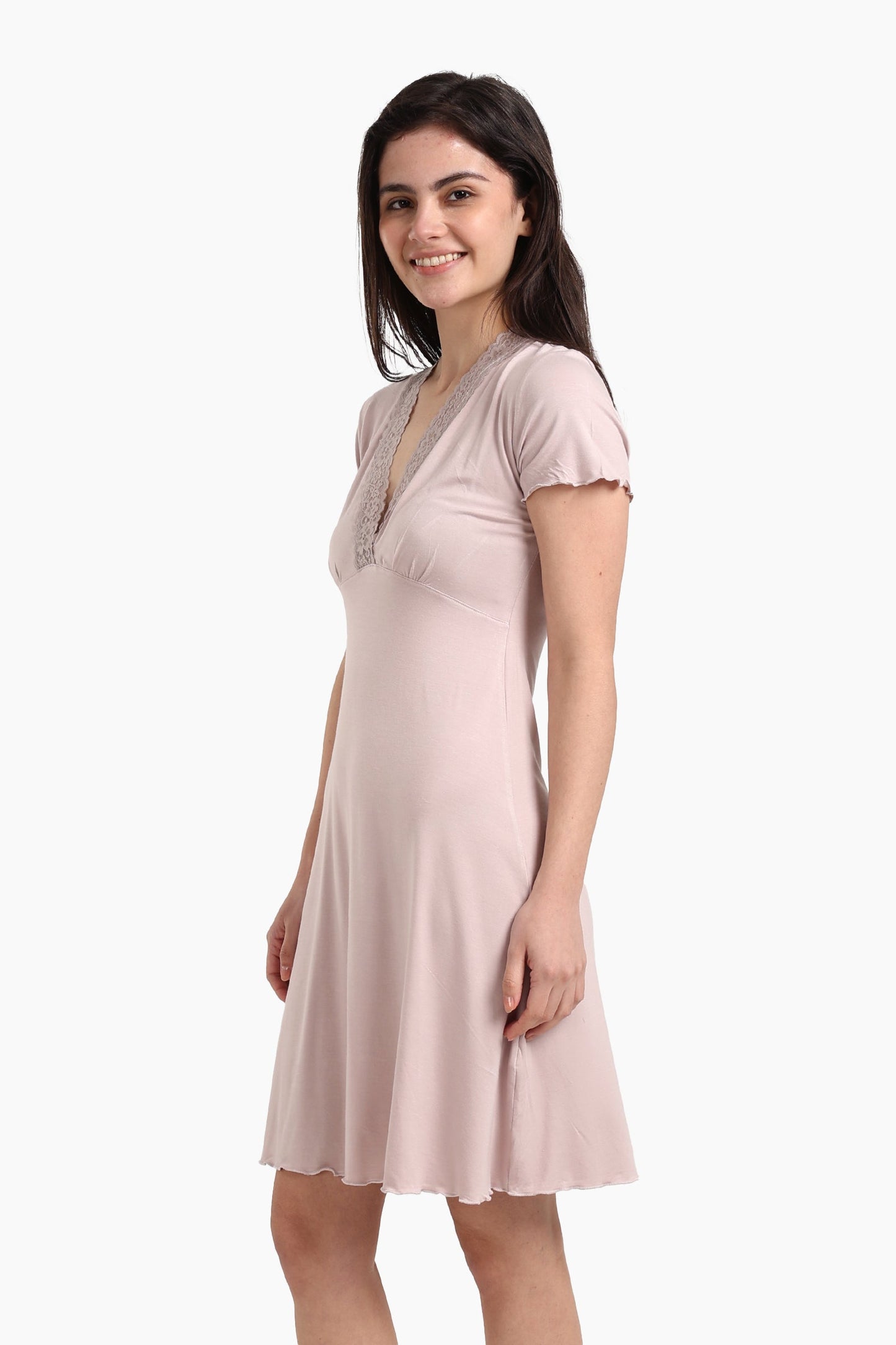 Viscose V-Neck Nightgown