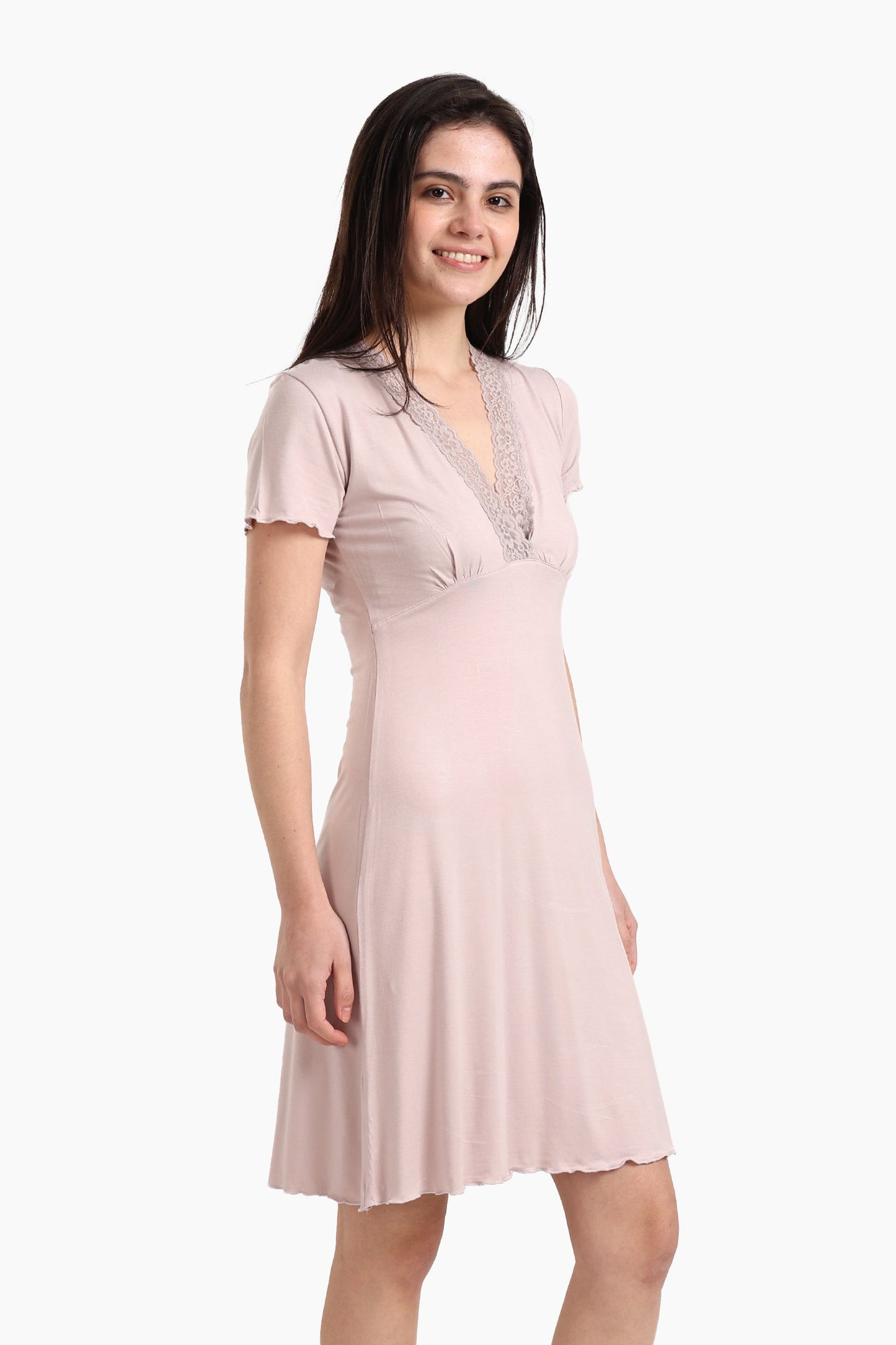 Viscose V-Neck Nightgown