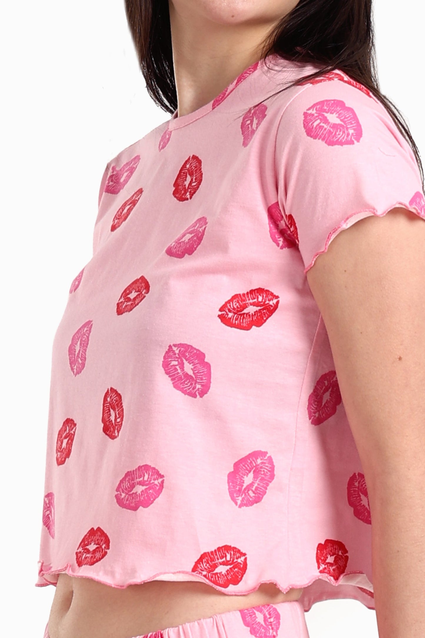 Printed Lips Pyjama Set