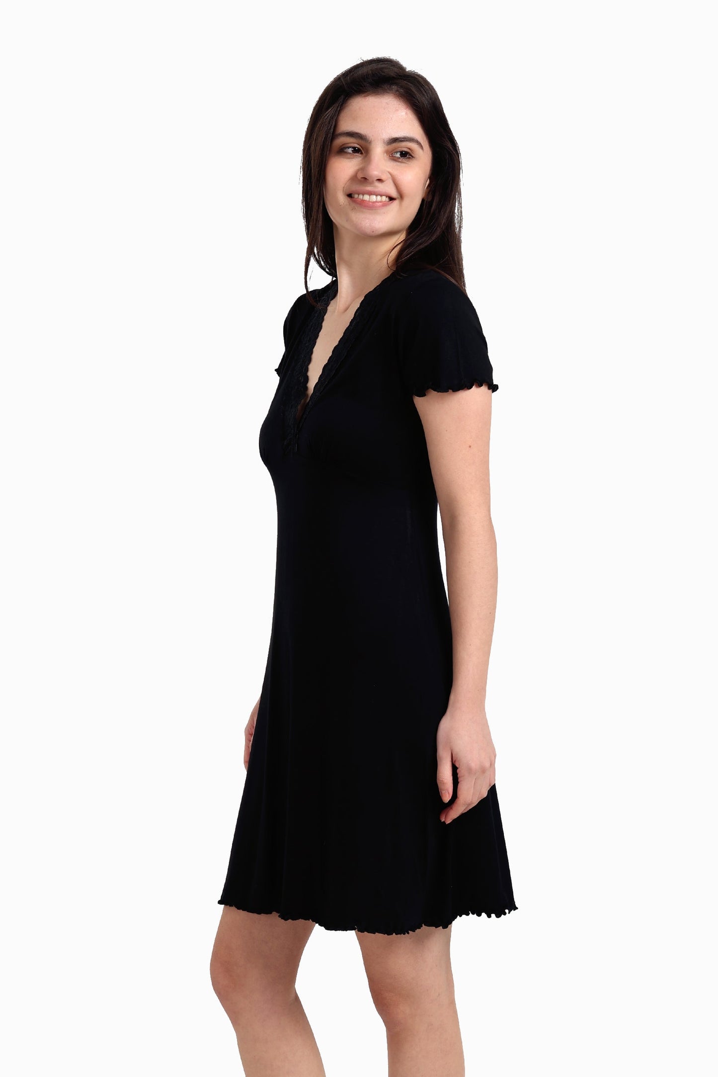 Viscose V-Neck Nightgown