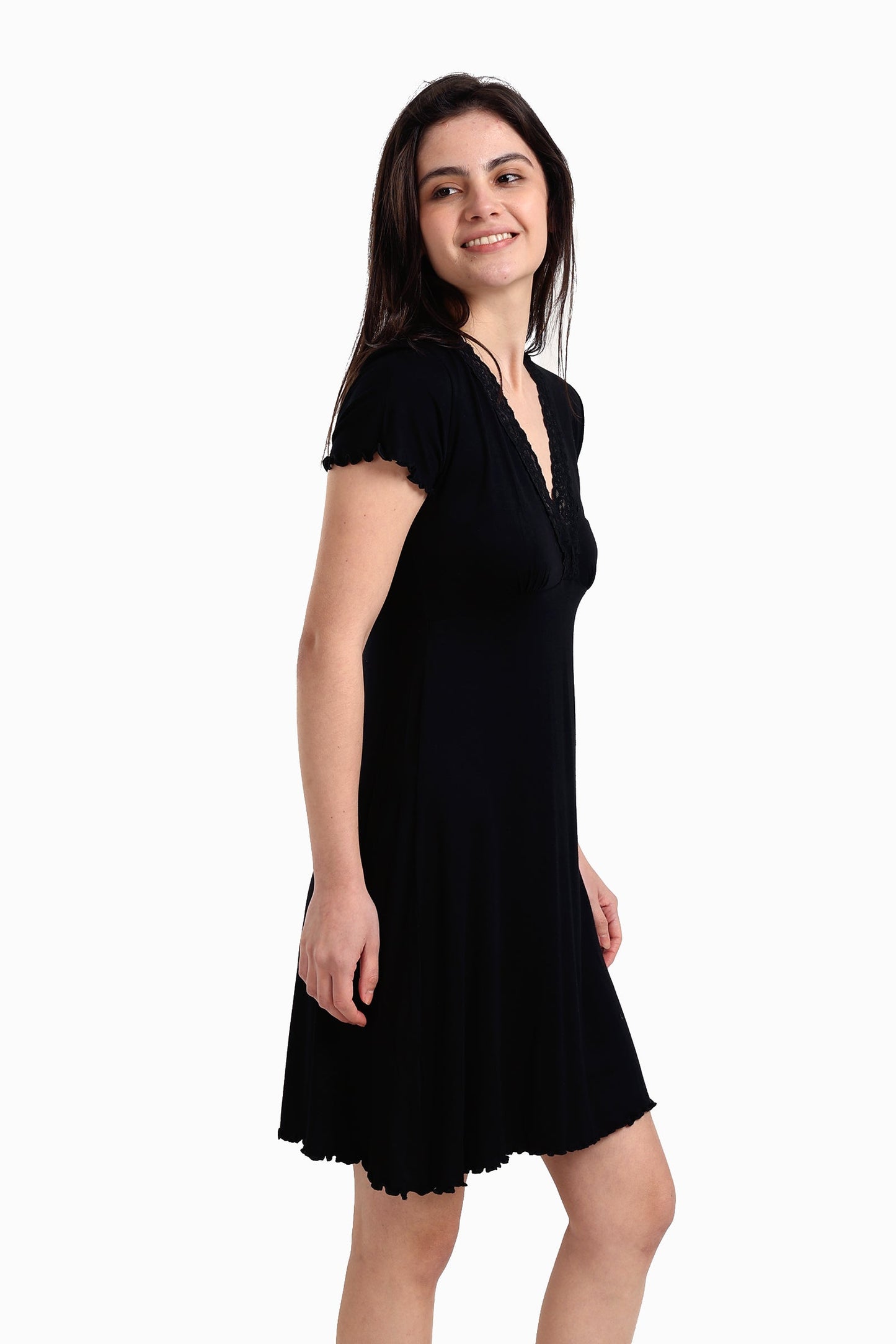 Viscose V-Neck Nightgown