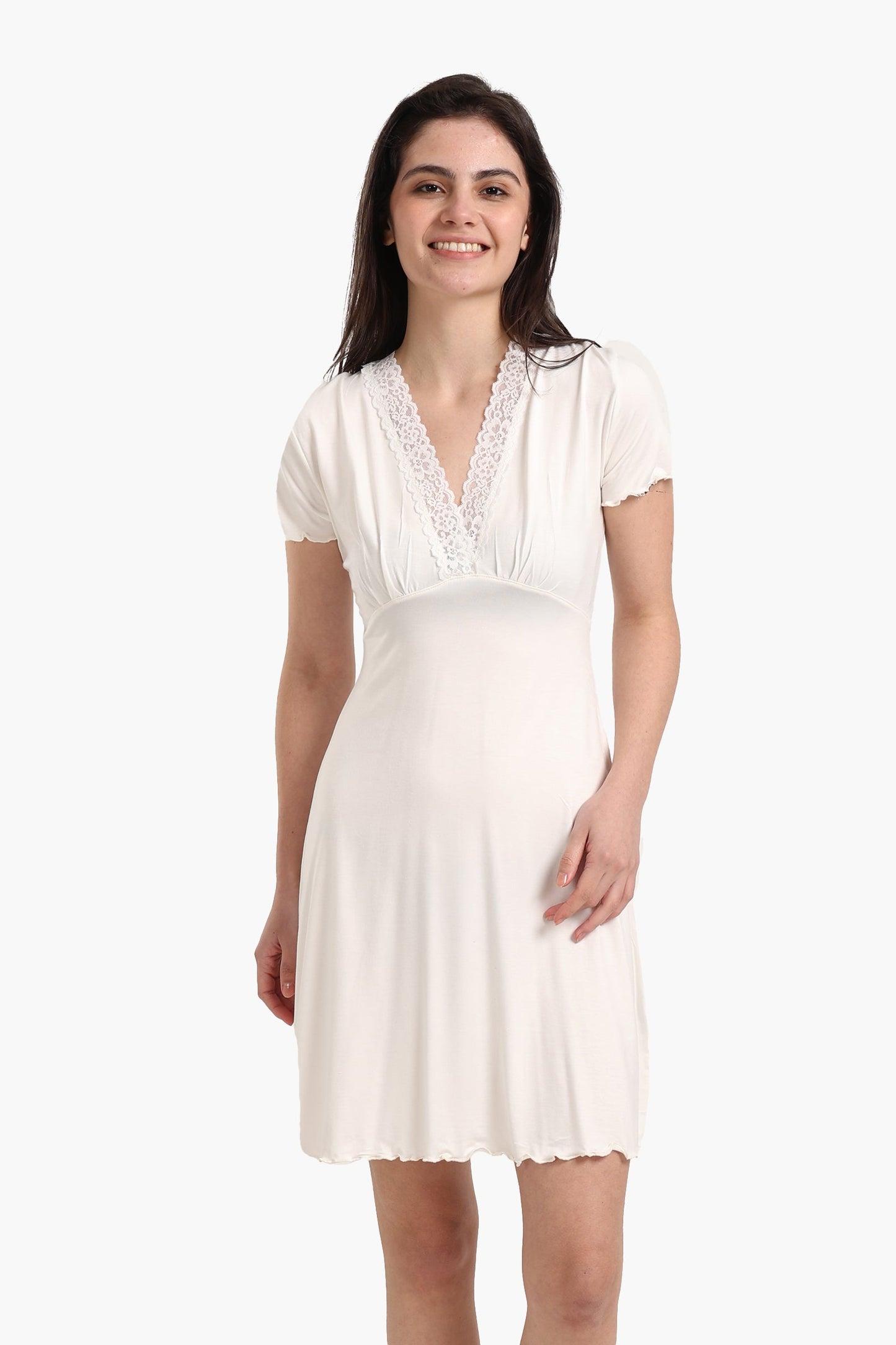 Viscose V-Neck Nightgown
