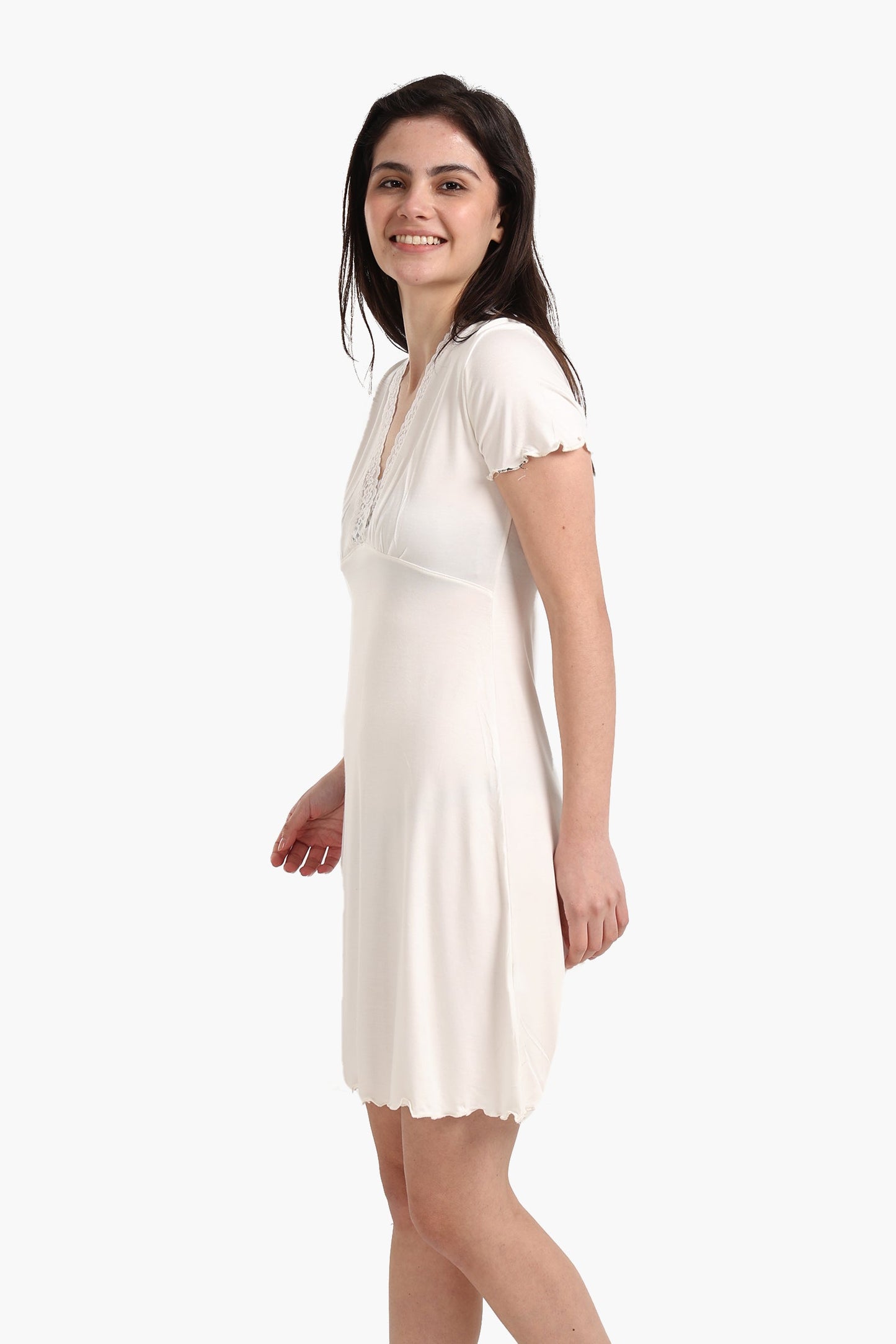 Viscose V-Neck Nightgown