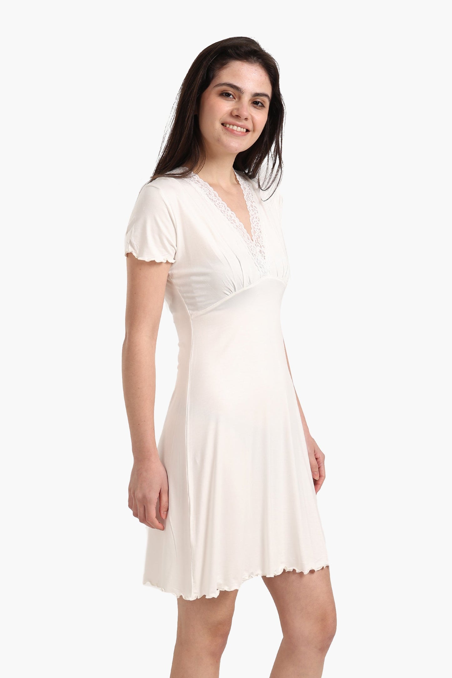 Viscose V-Neck Nightgown