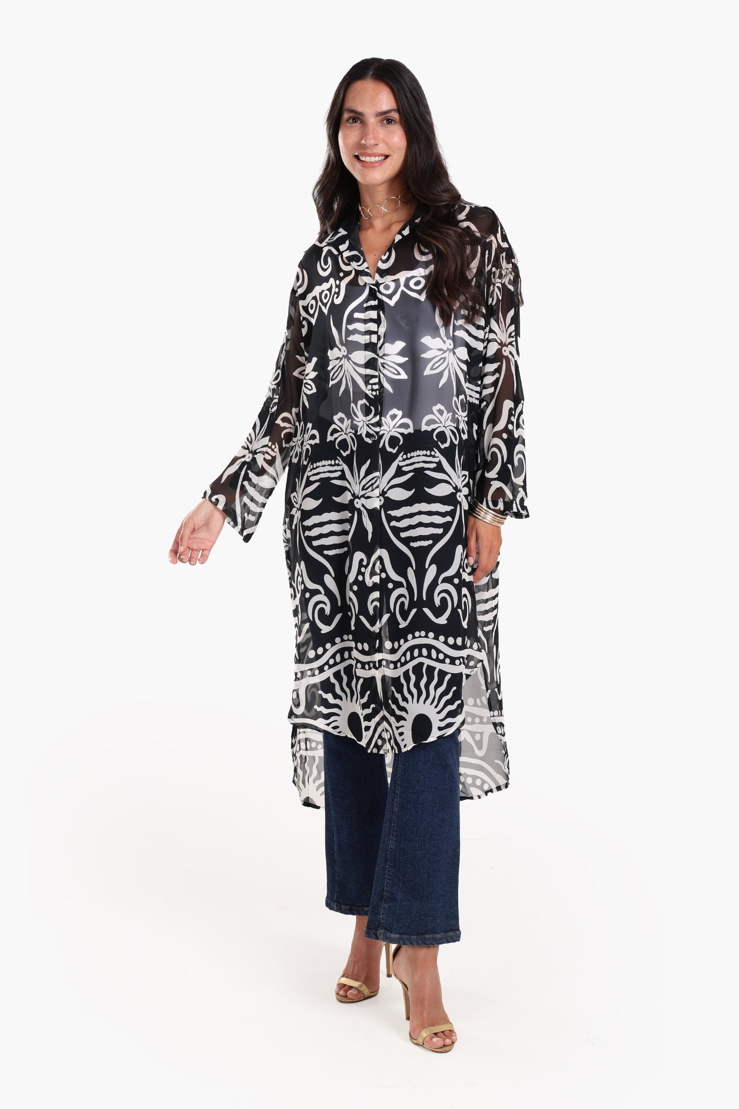 Chic Printed Midi Dress