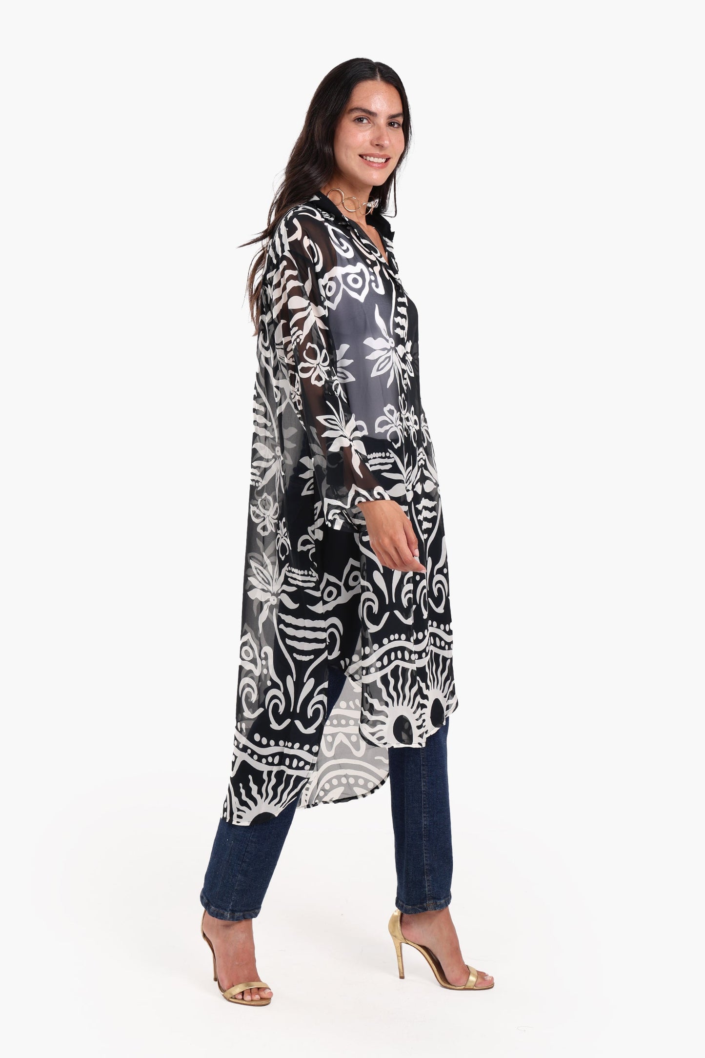 Chic Printed Midi Dress