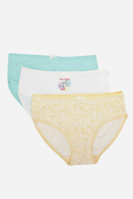 Pack of 3 Colored Bikini Panties