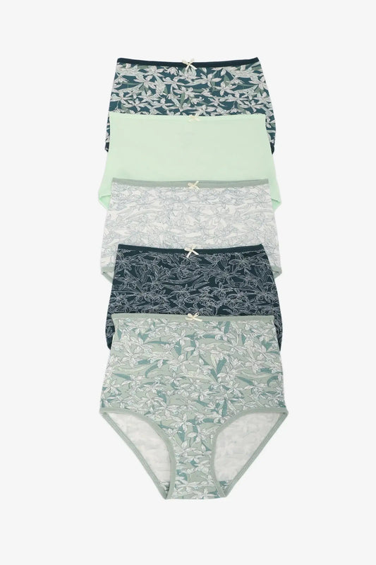 Pack of 5 Colored Full Brief Panties