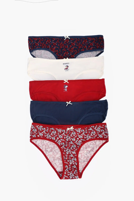 Pack of 5 Colored Bikini Panties