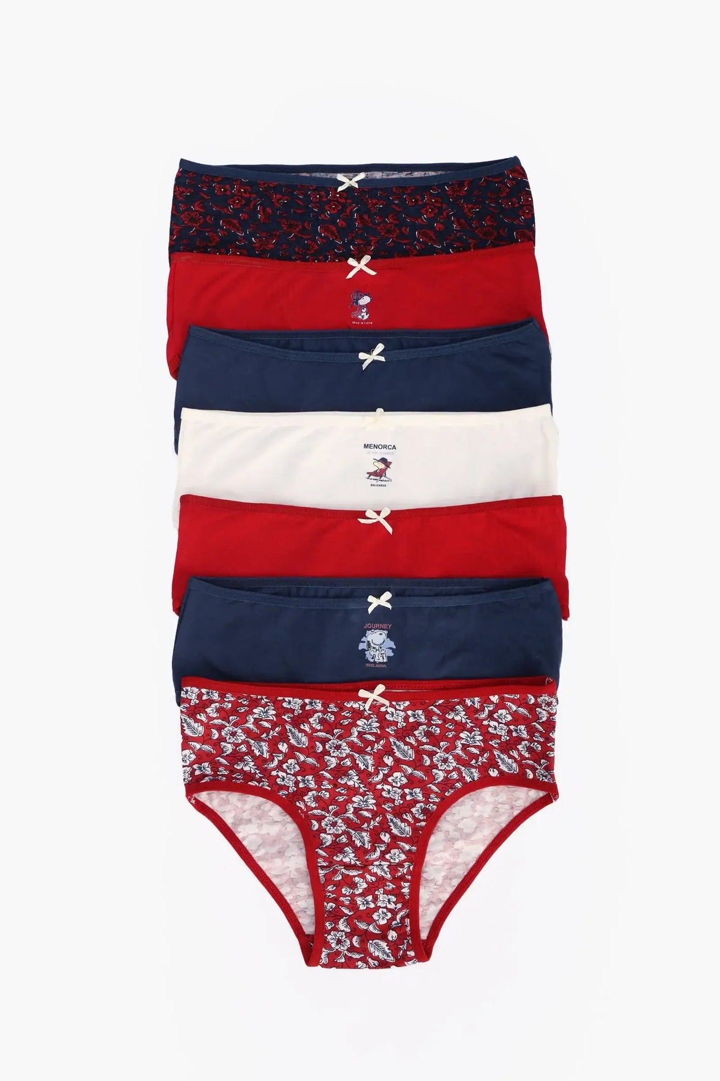 Pack of 7 Colored Brief Panties