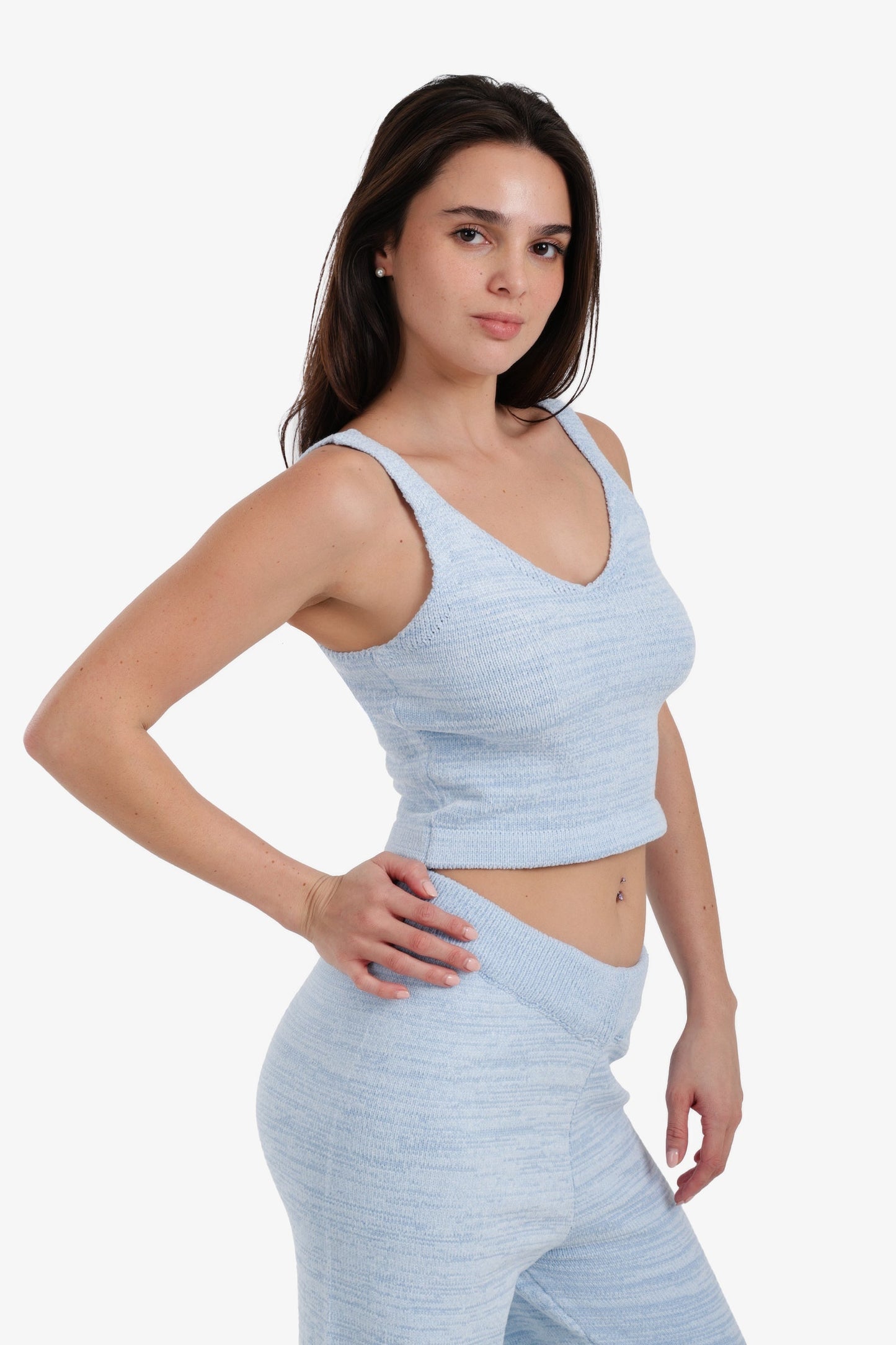 Sleeveless Cropped Pyjama Top