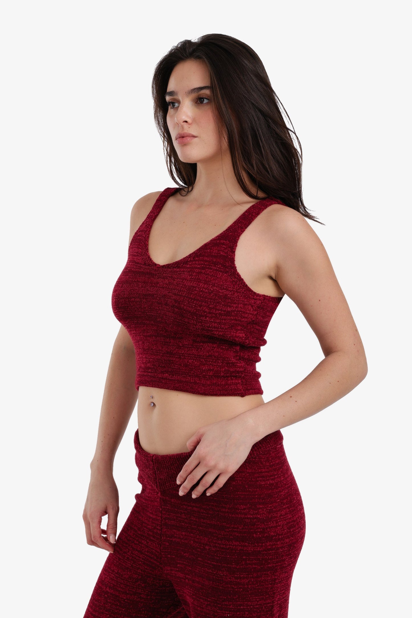 Sleeveless Cropped Pyjama Top