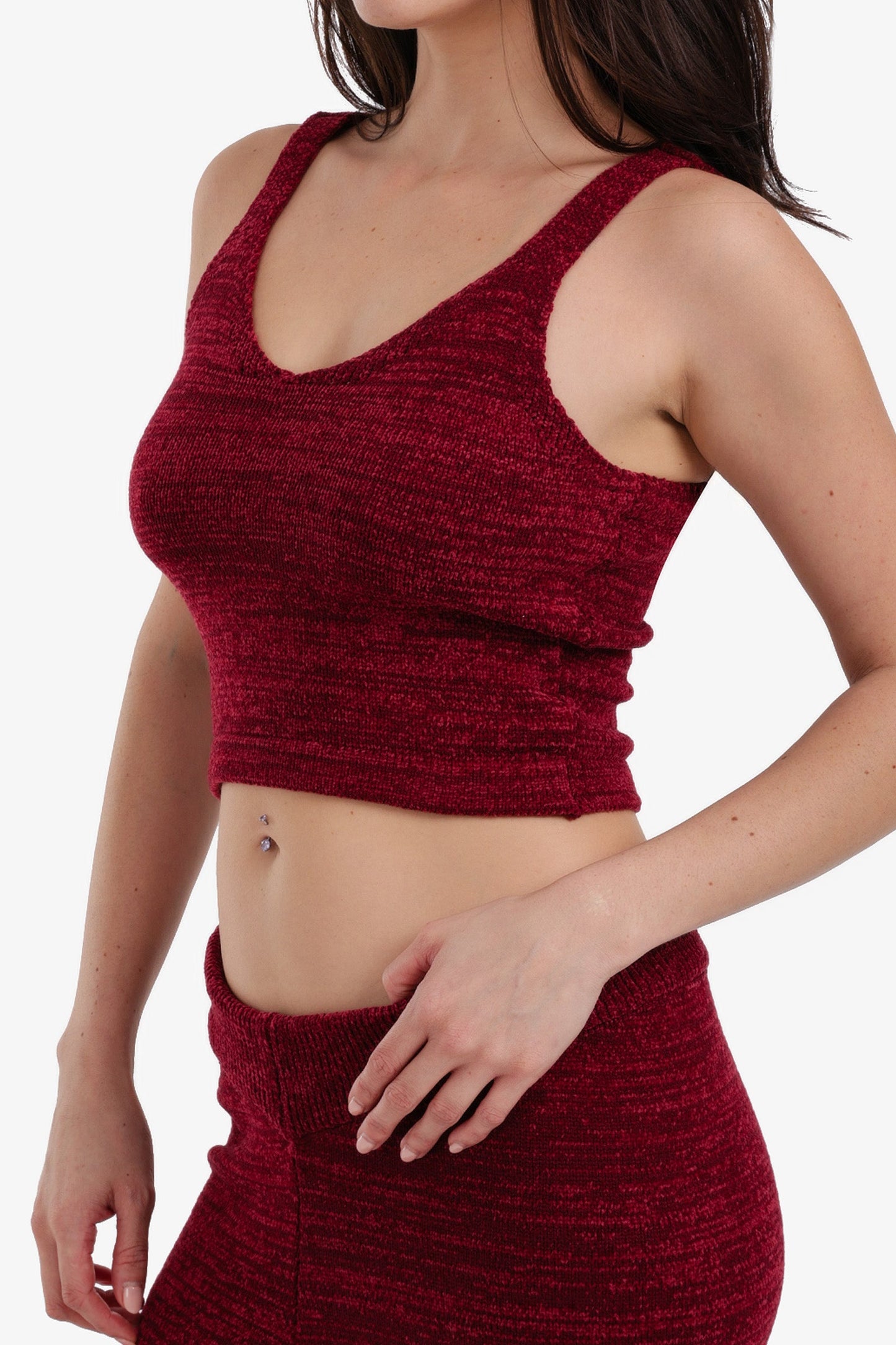 Sleeveless Cropped Pyjama Top