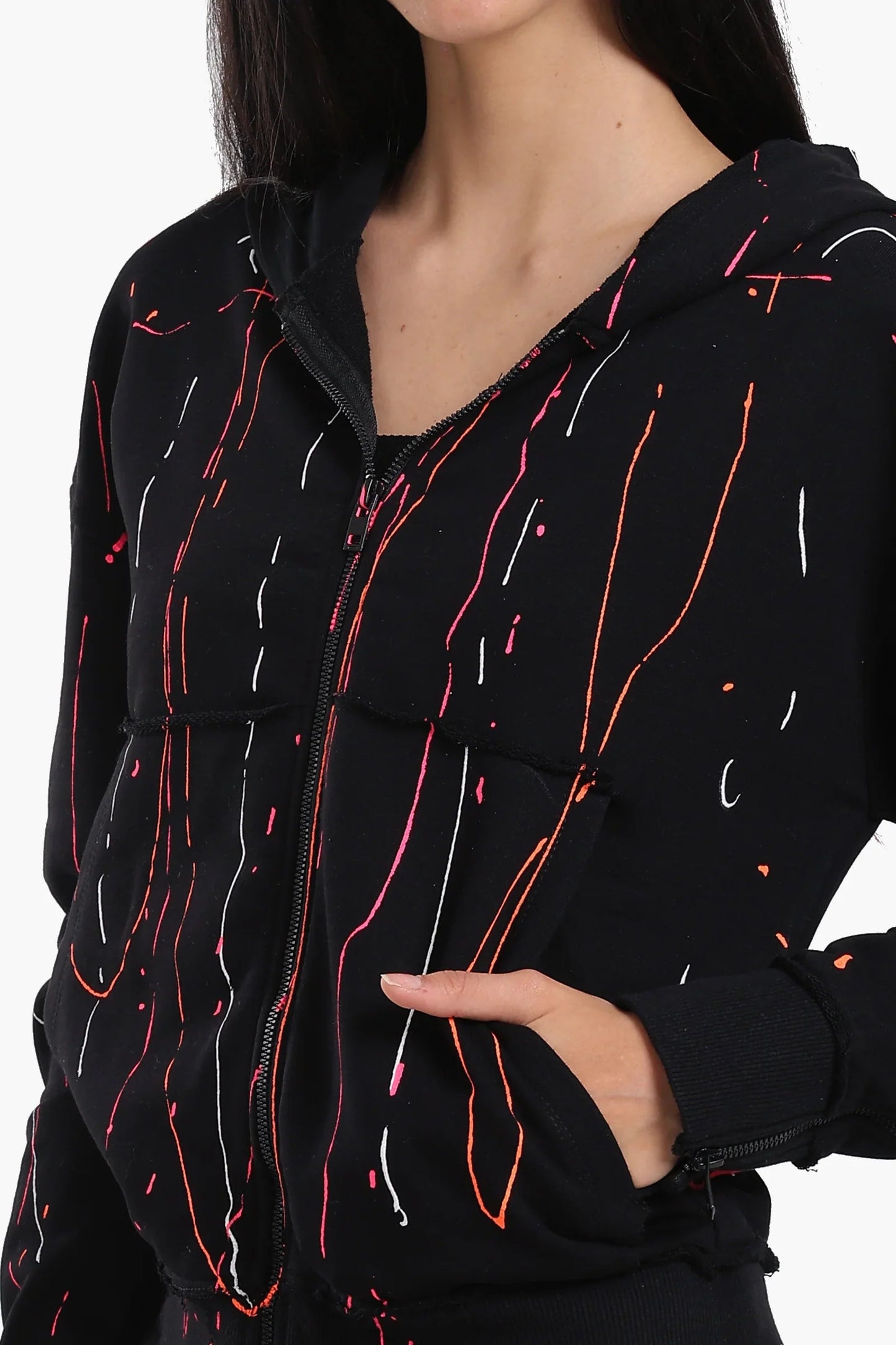 Lounge Jacket with Abstract Streaks
