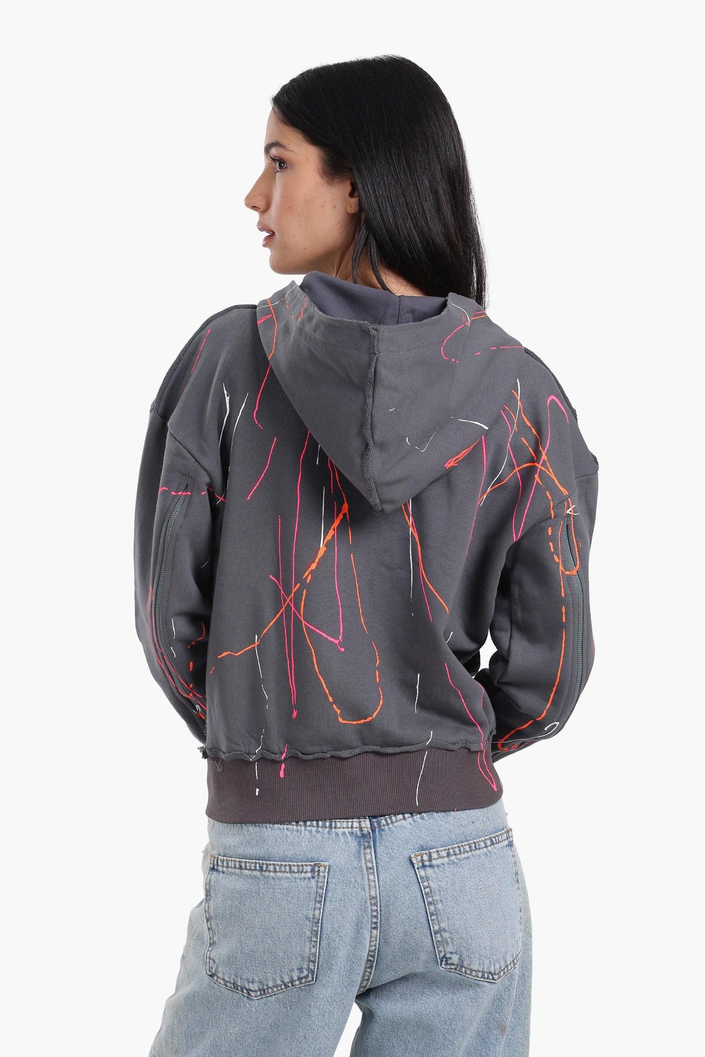 Lounge Jacket with Abstract Streaks