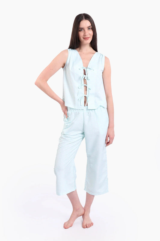 Gingham Tencel Pyjama Set