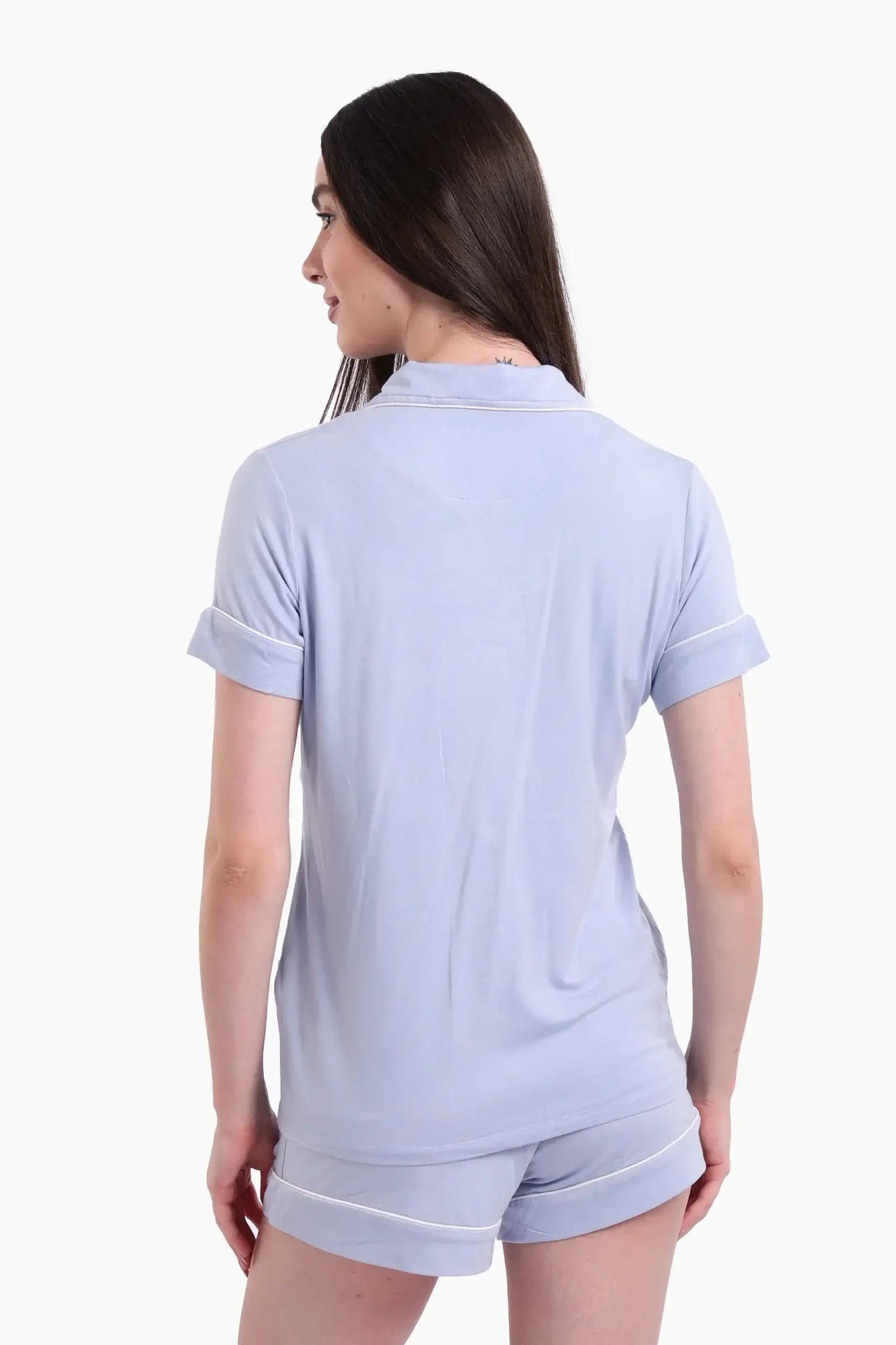 Color Piping Poplin Pyjama Set