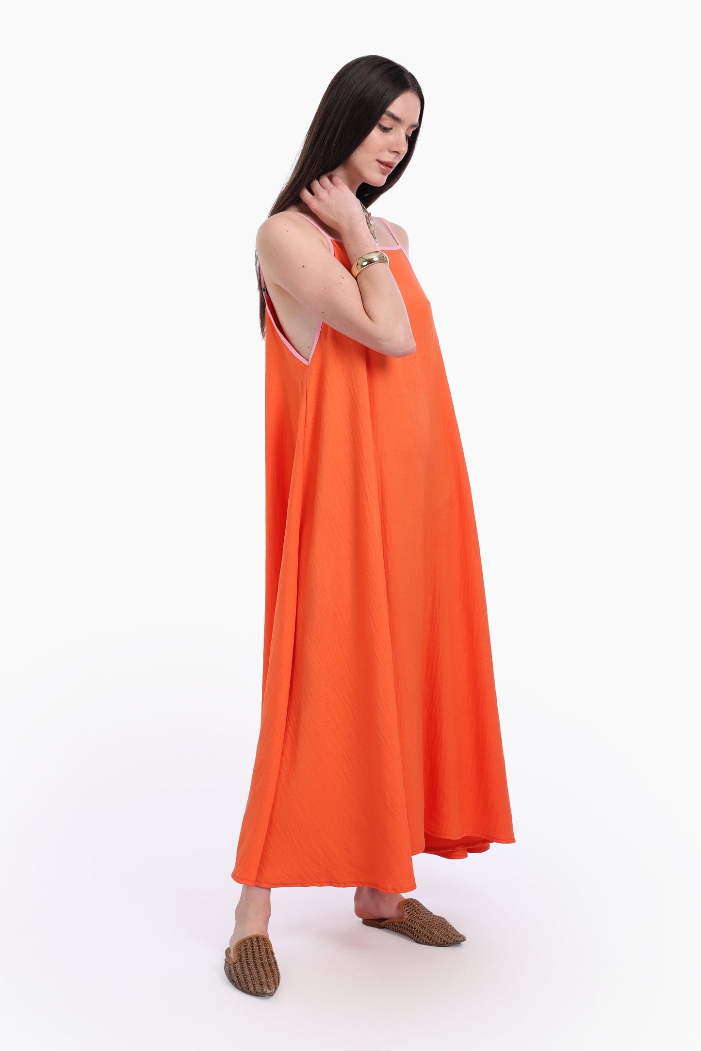 Orange Relaxed Fit Lounge Dress