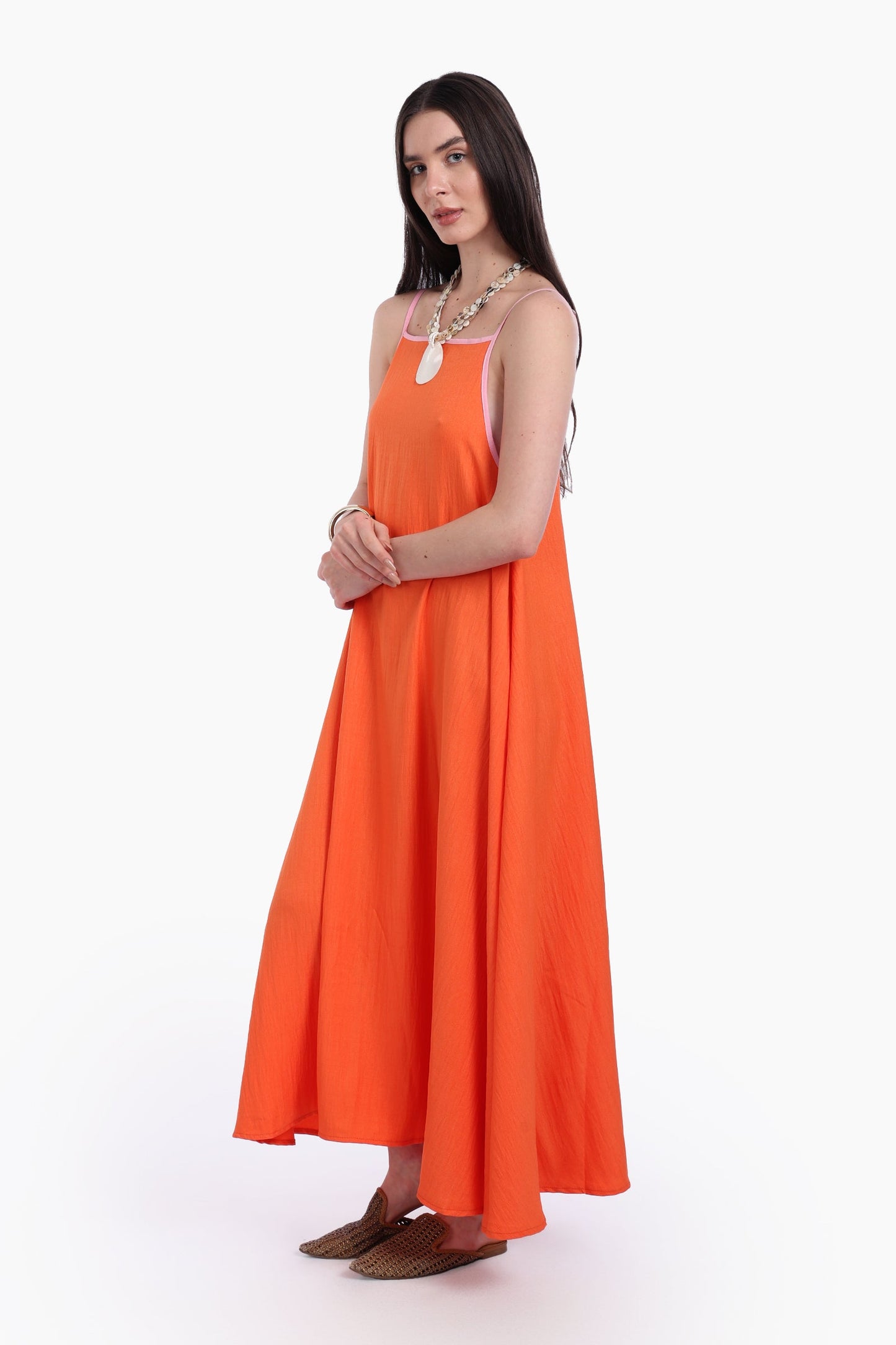 Orange Relaxed Fit Lounge Dress