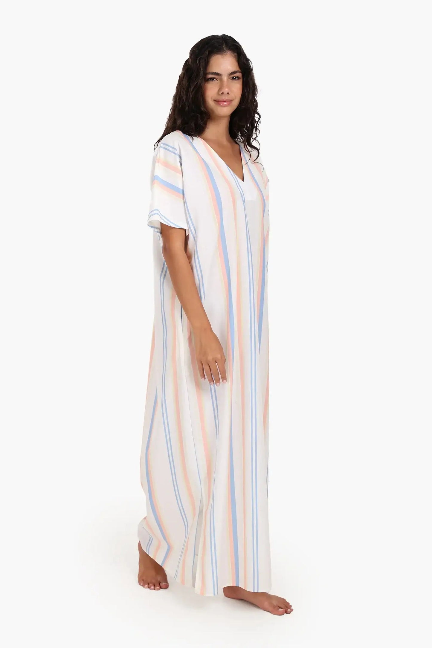 Striped Cotton Nightgown