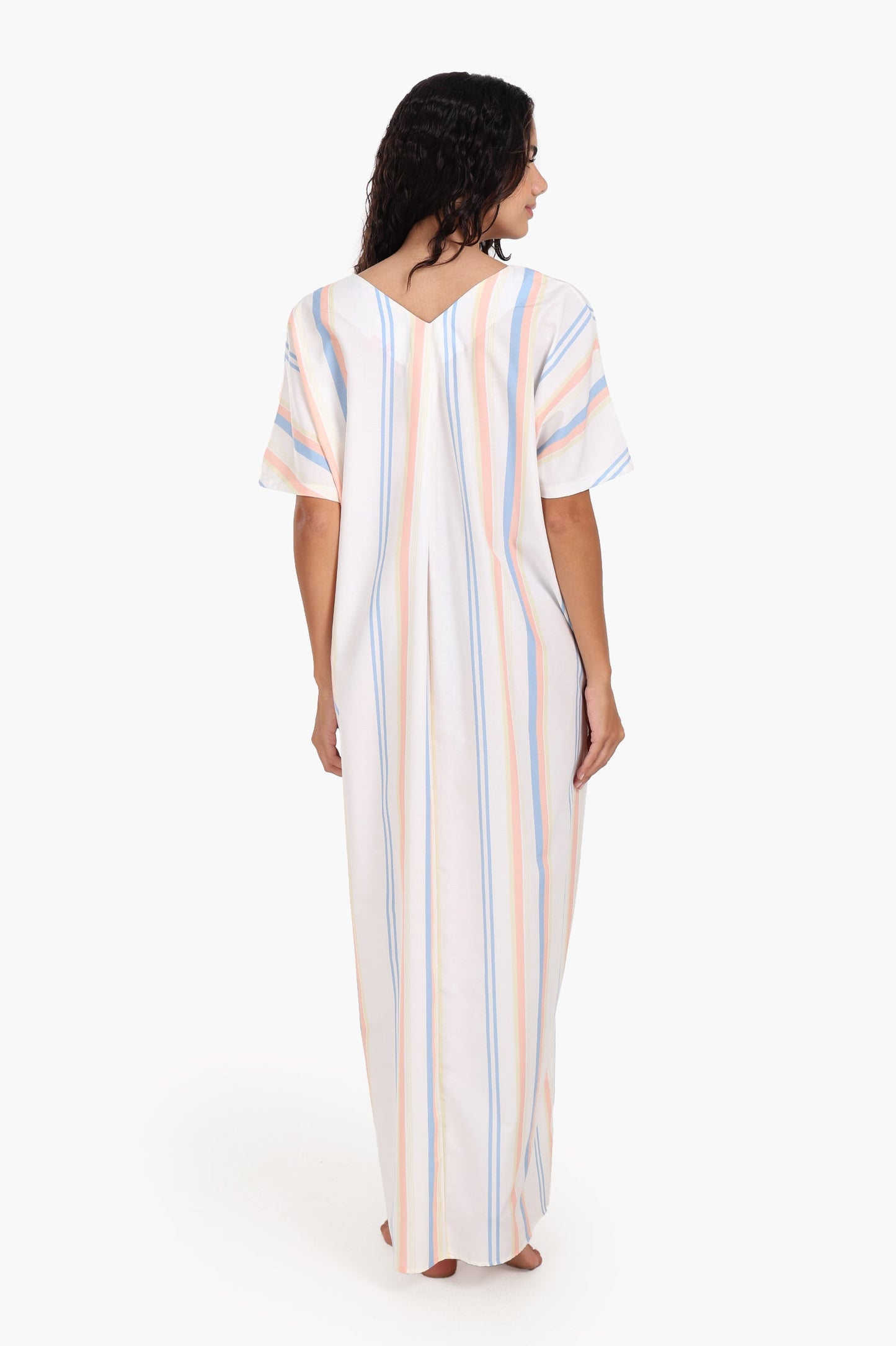 Striped Cotton Nightgown